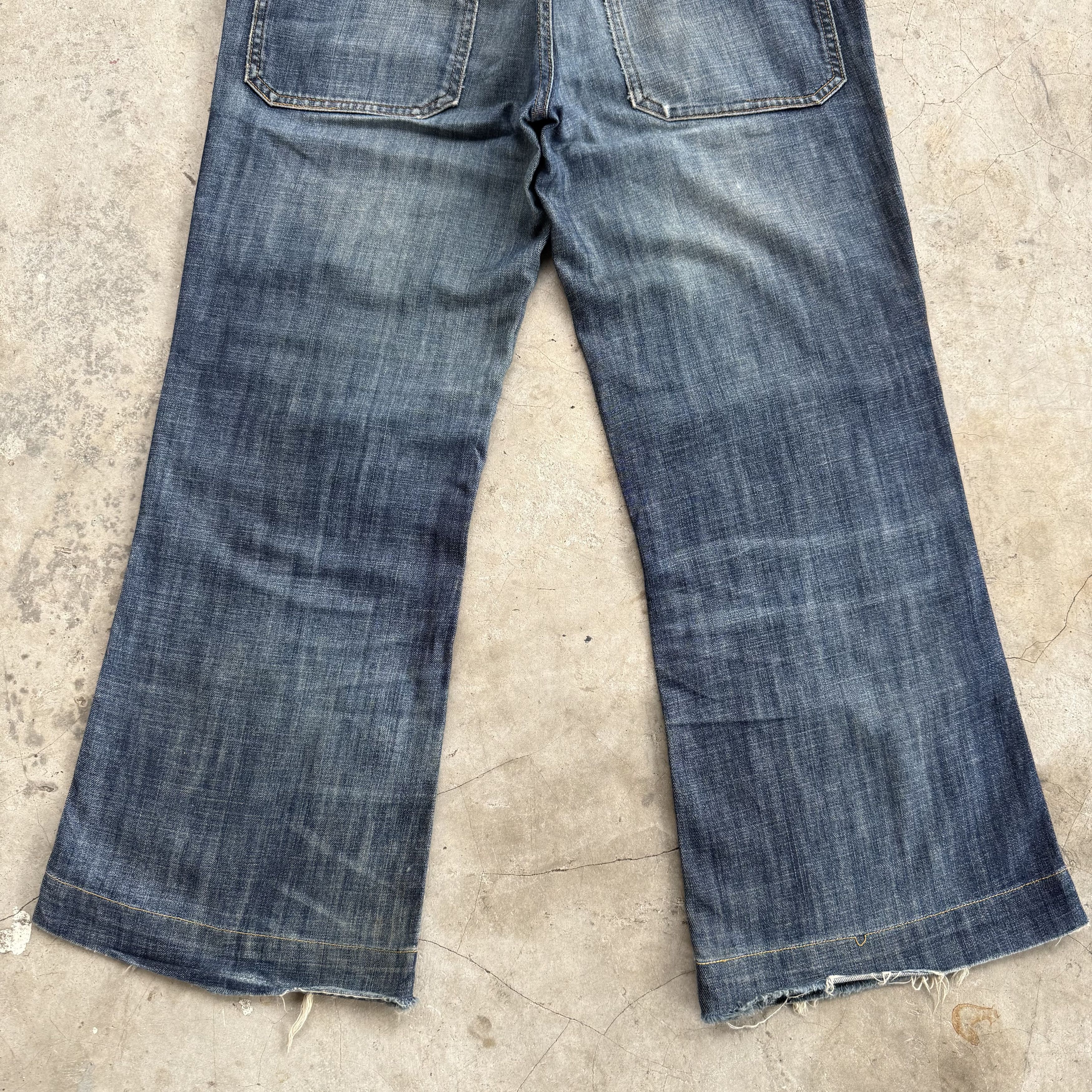 Japanese Brand W33 Vintage 55DSL Flare Denim Faded Jean Pants Size US 33 - 8 Thumbnail