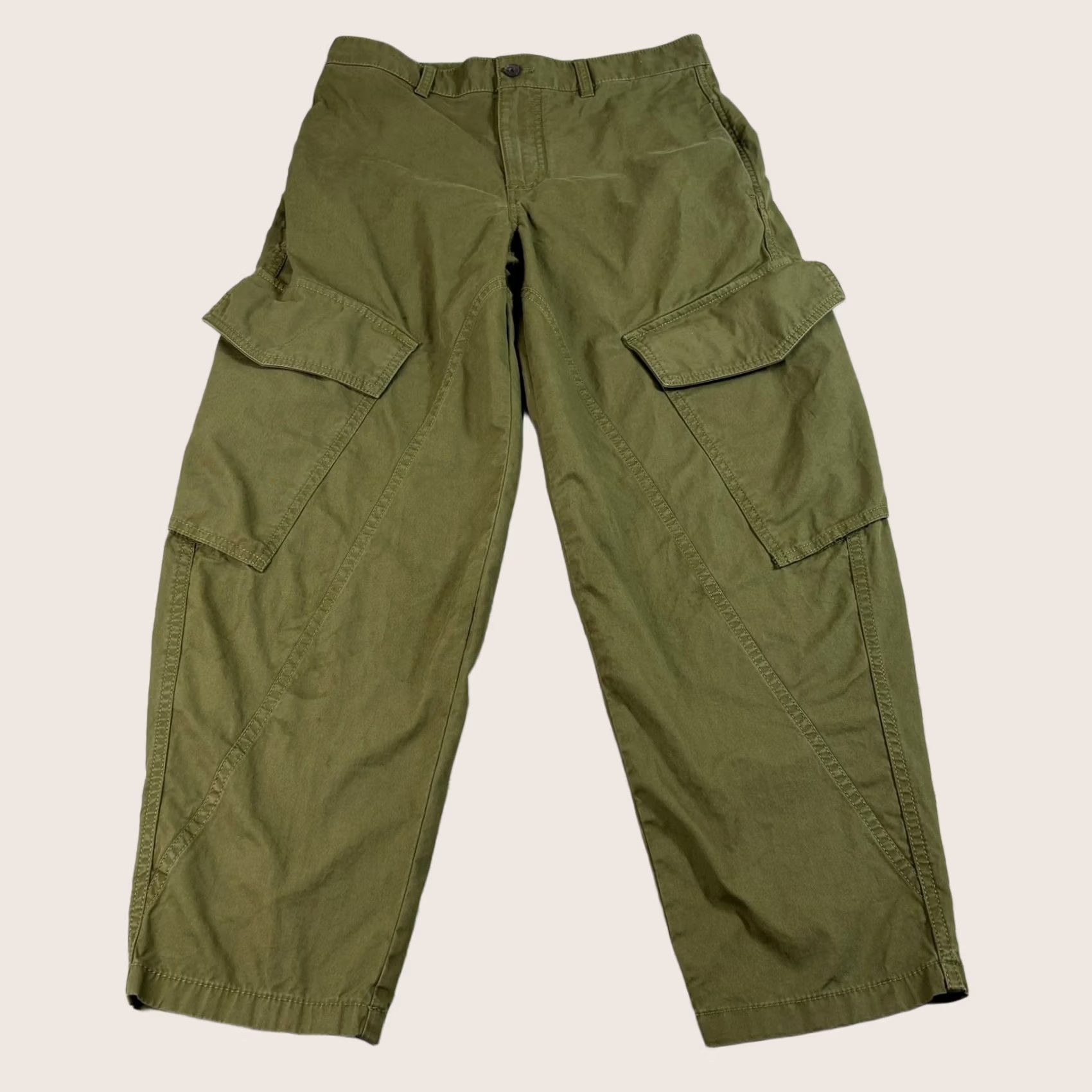 Madewell Madewell Pants Women 2 Green Seamed Utility Barrel Leg Cargo Crop Heritage Y2K Size 26" / US 2 / IT 38 - 1 Thumbnail
