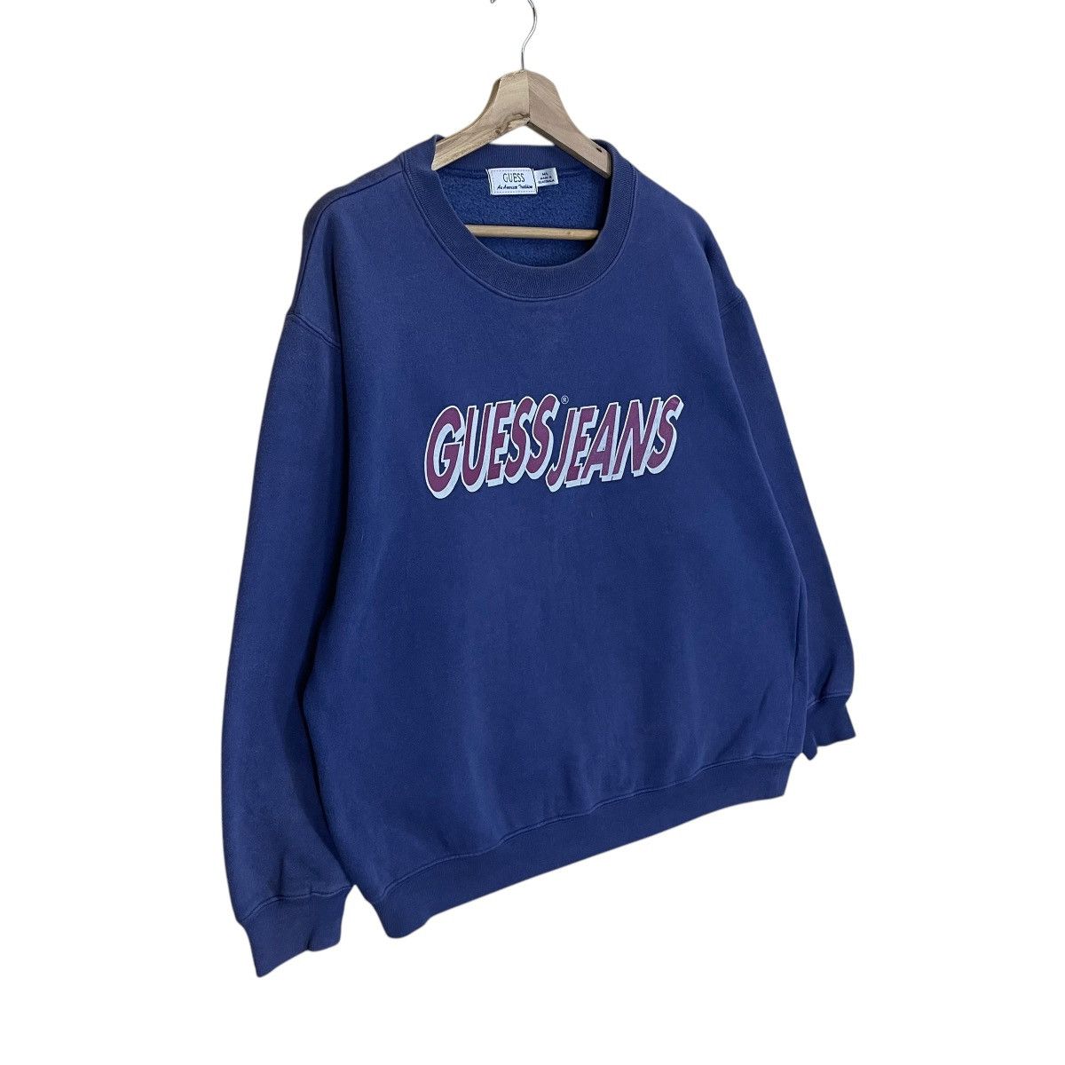 Guess × Japanese Brand × Vintage Vintage 90s Guess Big Logo Printed Crew Neck Sweatshirt Size US M / EU 48-50 / 2 - 2 Thumbnail