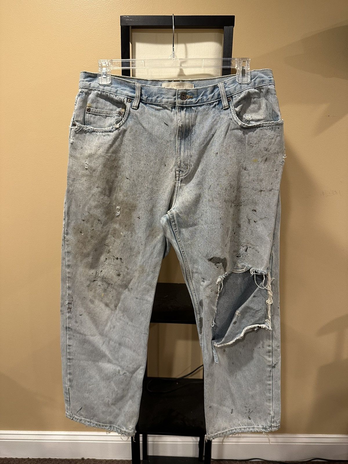 Levi's Vintage Clothing Vintage Relaxed Painter Thrashed Distressed Blue Denim Jeans Size US 36 / EU 52 - 3 Thumbnail