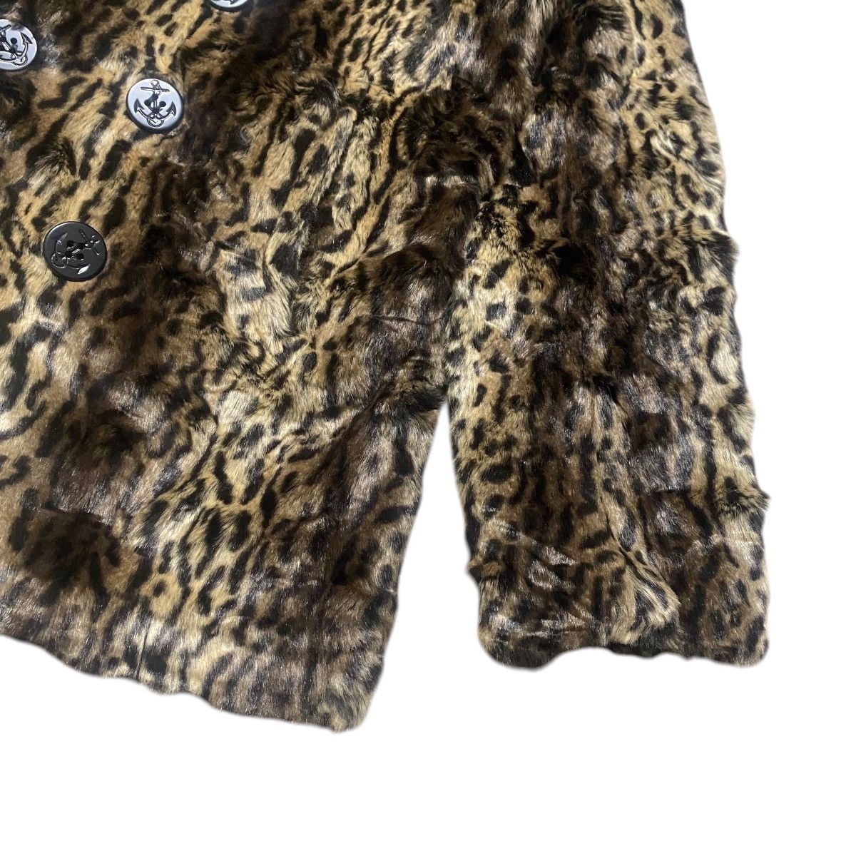 Schott MOUSSY X SCHOTT BROS Faux Fur Leopard Peacoat Jacket Size M / US 6-8 / IT 42-44 - 18 Thumbnail