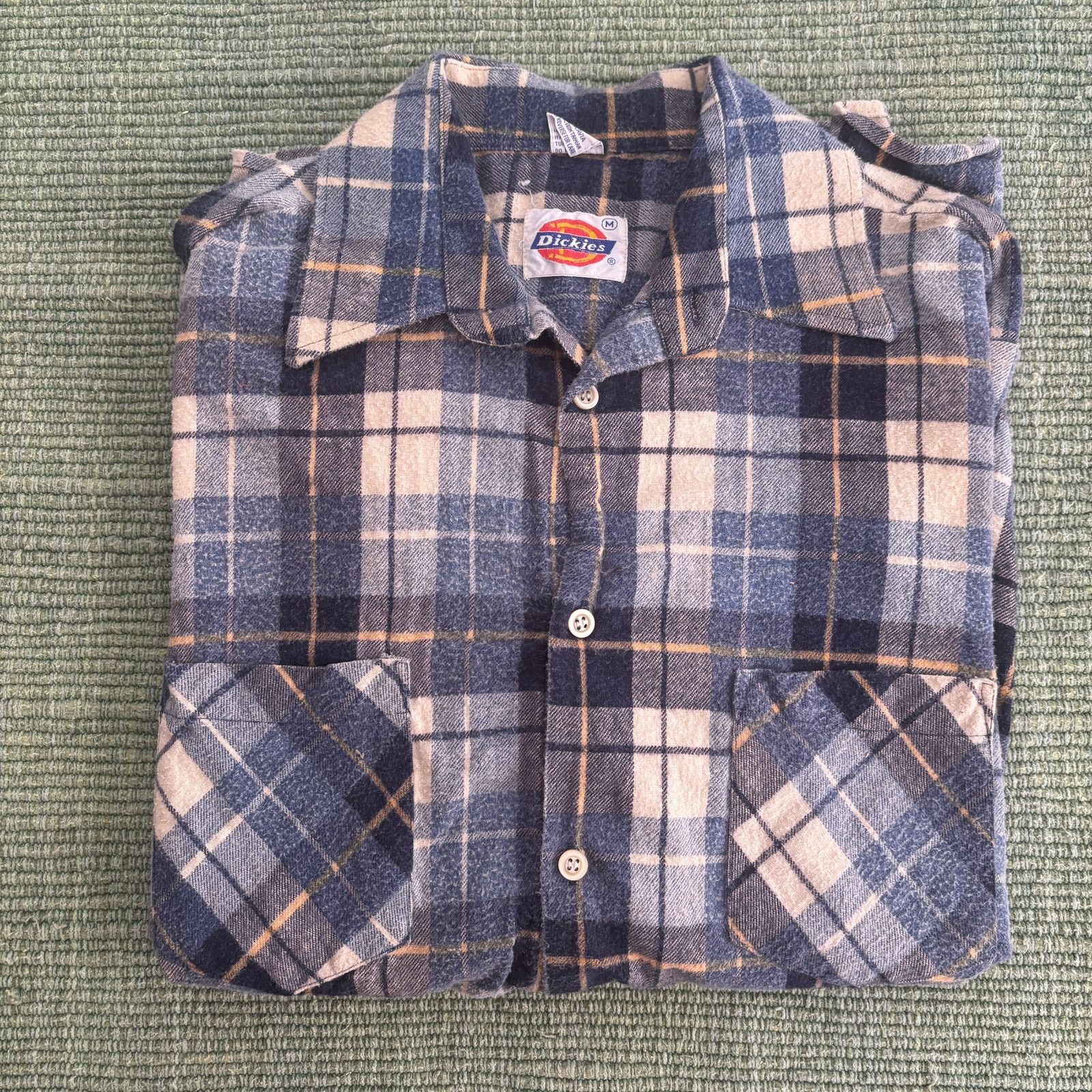 Dickies × Vintage 1980s dickies cotton plaid mens button up flannel shirt Size US L / EU 52-54 / 3 - 1 Thumbnail