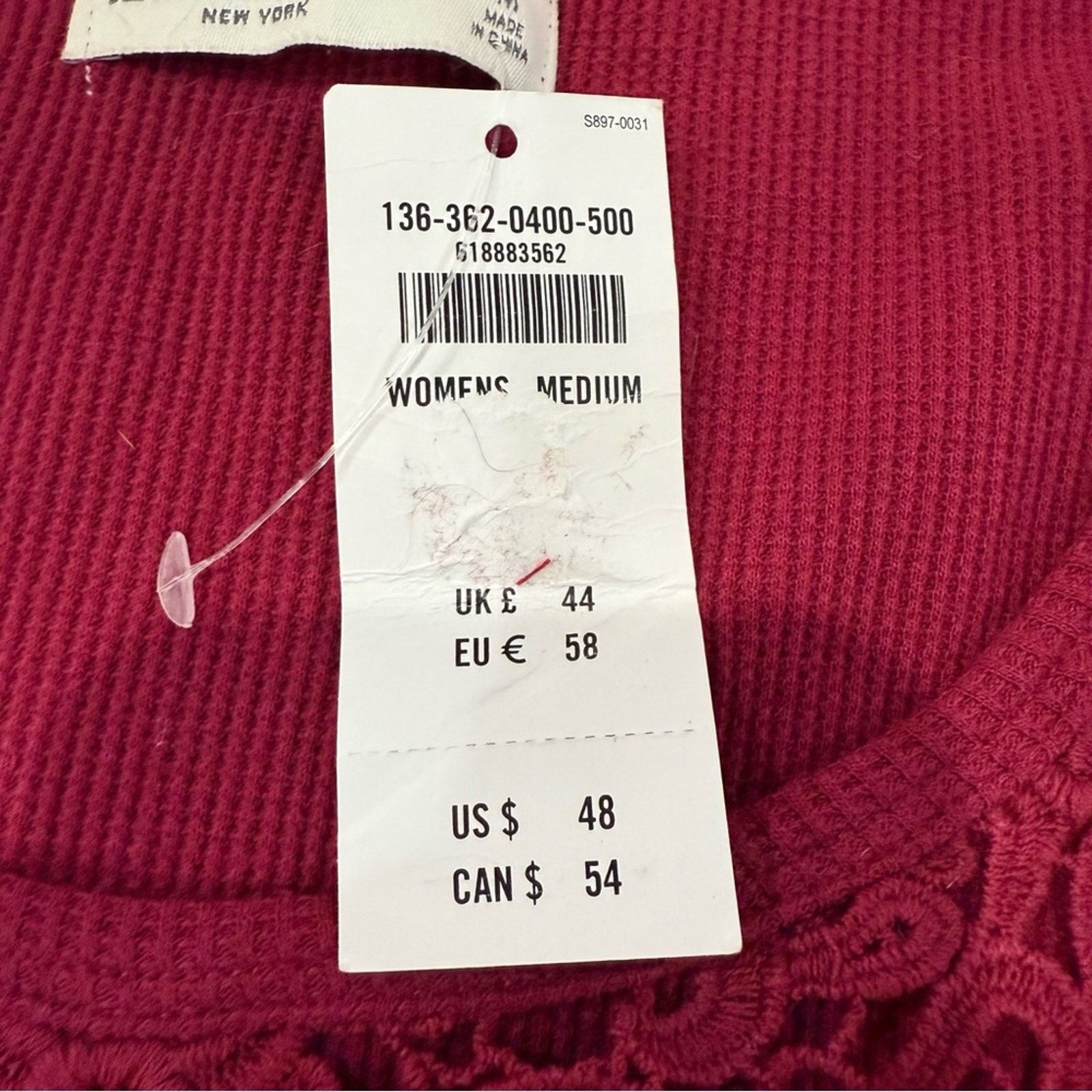 Abercrombie & Fitch Y2K Abercrombie & Fitch NWT WaffleKnit Thermal Women M Bella Size M / US 6-8 / IT 42-44 - 6 Thumbnail