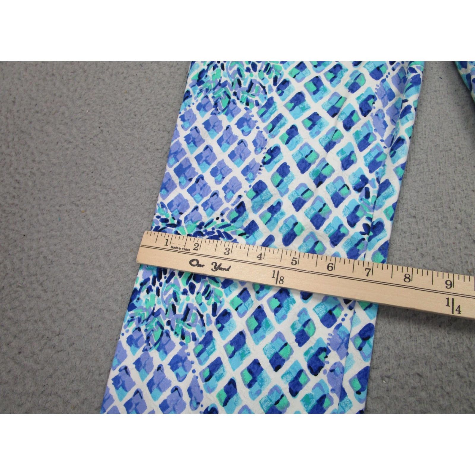 Lilly Pulitzer Lilly Pulitzer Pants Womens 4 Blue Green Print Ankle Stretch Cotton Capri Size 27" / US 4 / IT 40 - 4 Thumbnail