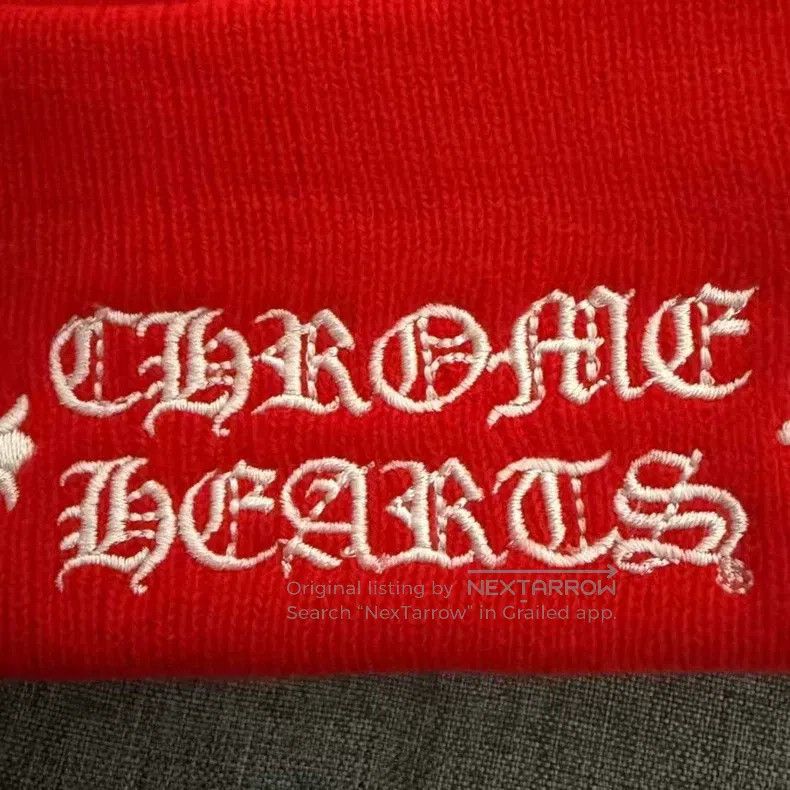 Chrome Hearts CHROME HEARTS Size OS Brand new red embroidered cold hat wi Size ONE SIZE - 3 Thumbnail