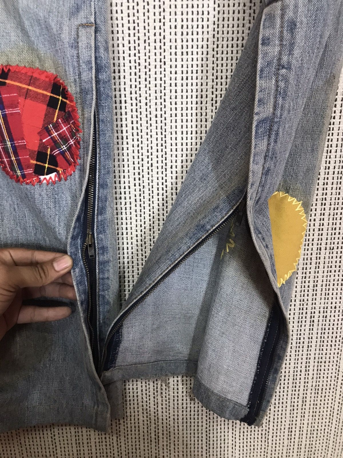 Le Grande Bleu (L.G.B.) 🔥GRAILS🔥OG LGB DENIM PATCHWORK CUSTOM VERY RARE Size US 32 / EU 48 - 4 Thumbnail