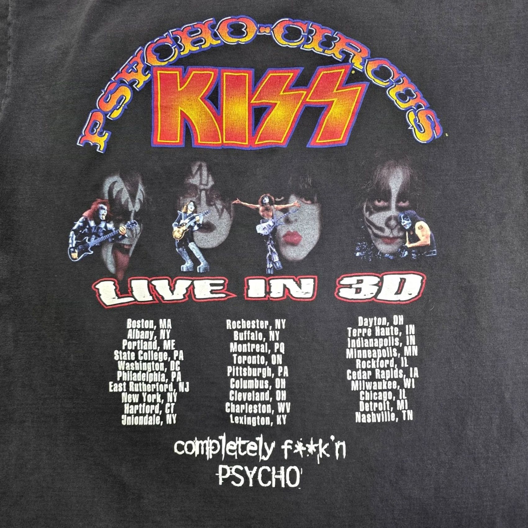 Olive VINTAGE KISS Psycho Circus Tour Band Shirt Galumo Size Large Black Mens 1998 Size US L / EU 52-54 / 3 - 7 Thumbnail