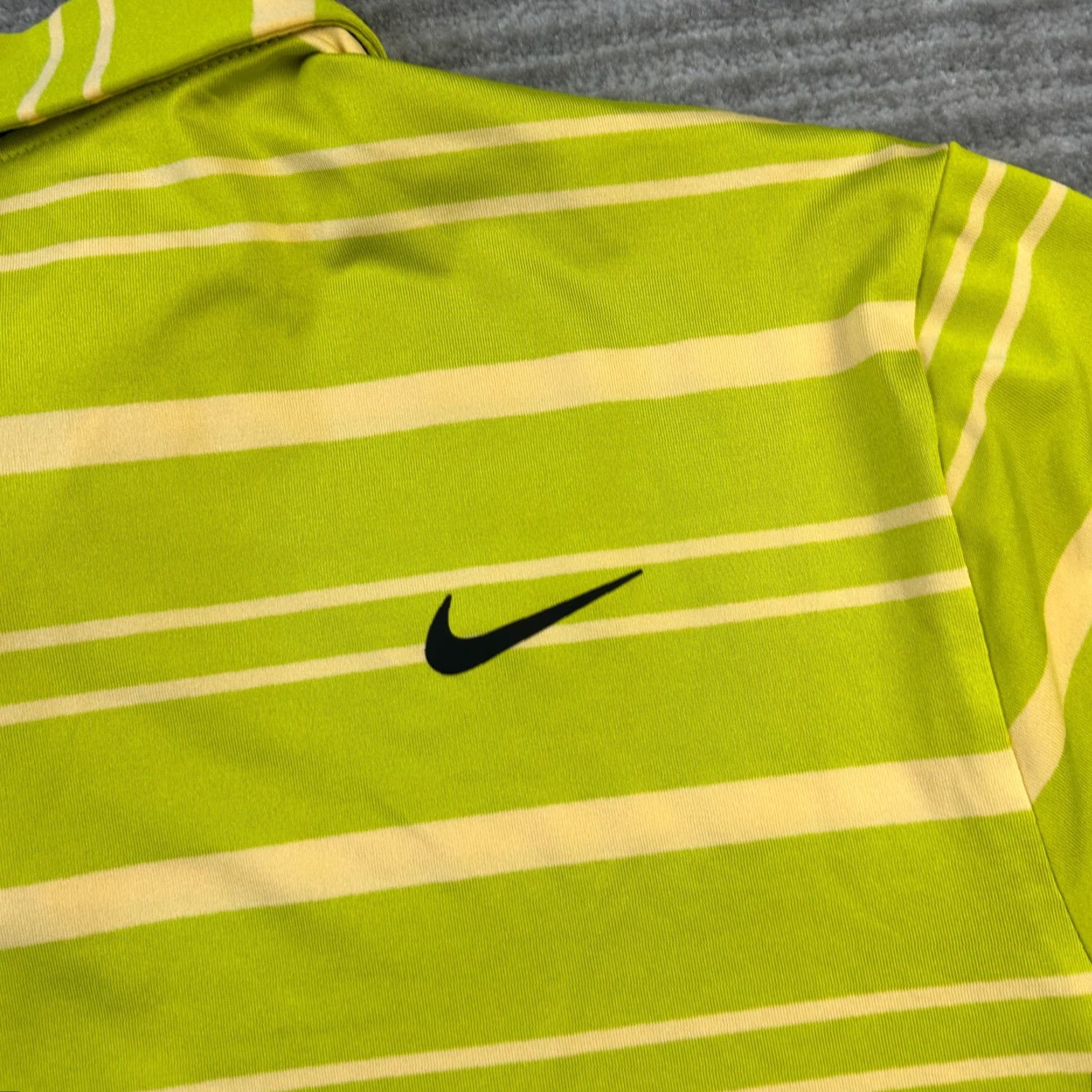 Nike Nike Polo Shirt Extra Large Green Striped Tour Dri Fit Golf Mens Size US XL / EU 56 / 4 - 6 Thumbnail