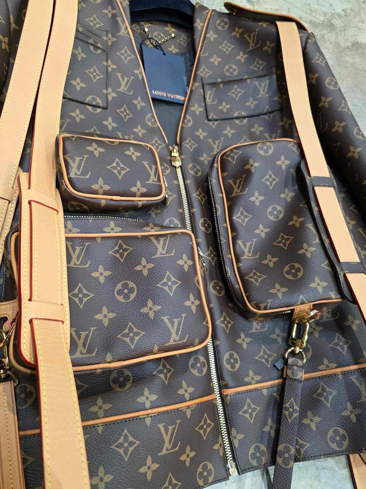 Louis Vuitton × Virgil Abloh NEW Louis Vuitton - Virgil Abloh - Admiral Leather Jacket Size US S / EU 44-46 / 1 - 5 Thumbnail