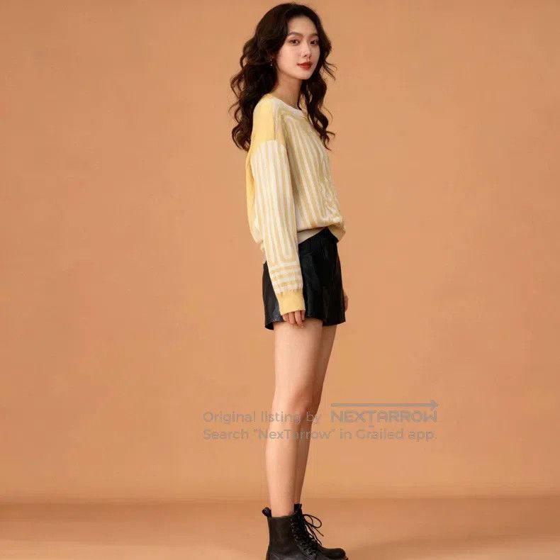 Hermes Hermes Apricot Color Block Sweater, Scoop Neck Size XS / US 0-2 / IT 36-38 - 3 Thumbnail