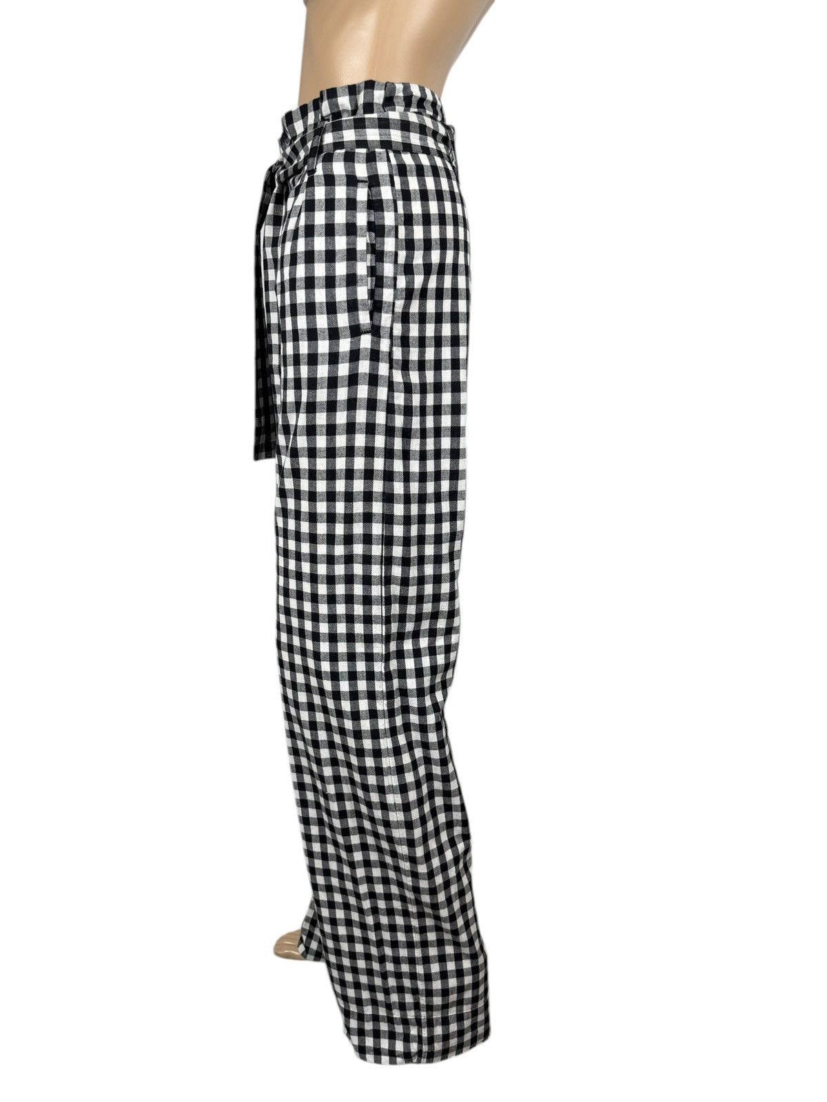 Sezane Sezane Plaid Pattern Cotton Pants Belted Wide Leg size 34 Size 25" / US 0 / IT 36 - 4 Thumbnail