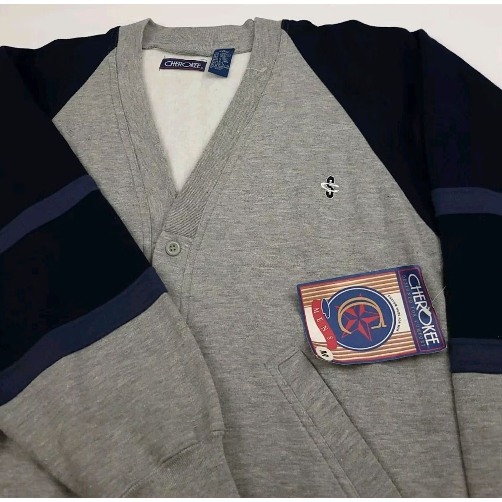Cherokee Vintage Cherokee Sport Cardigan Sweatshirt 90s Vtg USA Grey New NWT Deadstock Size US M / EU 48-50 / 2 - 3 Thumbnail