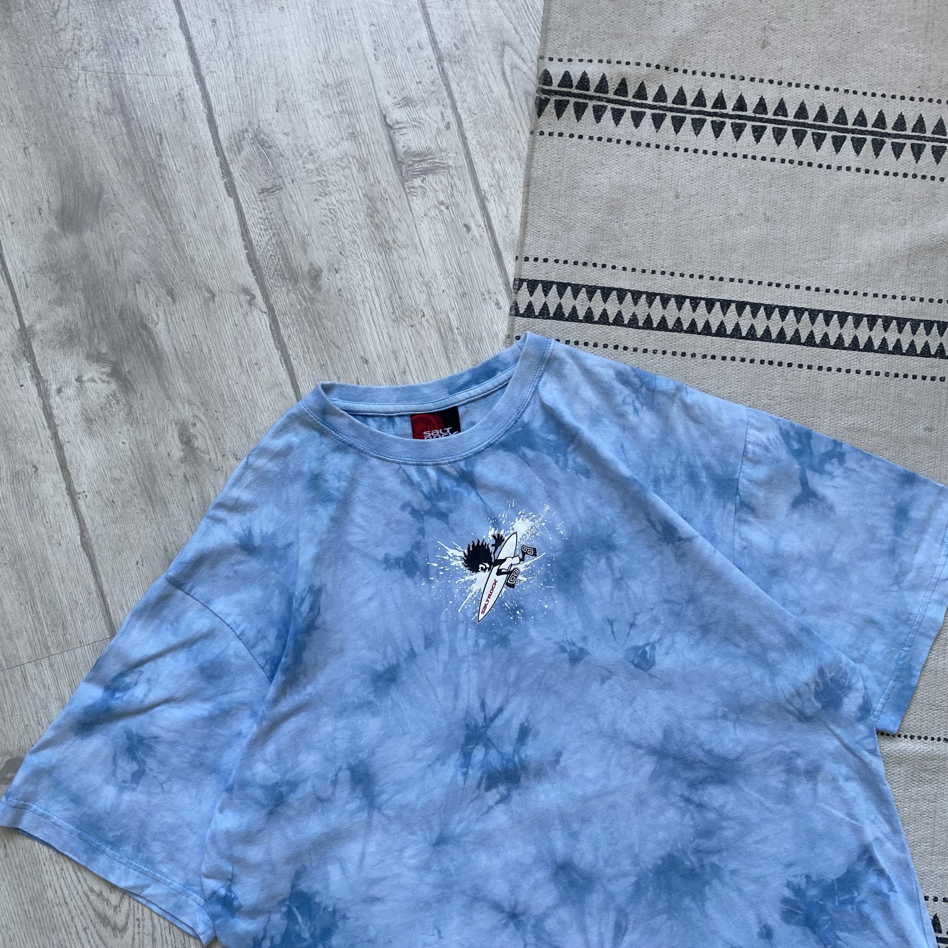 Quiksilver Vintage 90s Saltrock Surf tee tie dye Fubu Mambo oneill Size US L / EU 52-54 / 3 - 3 Thumbnail