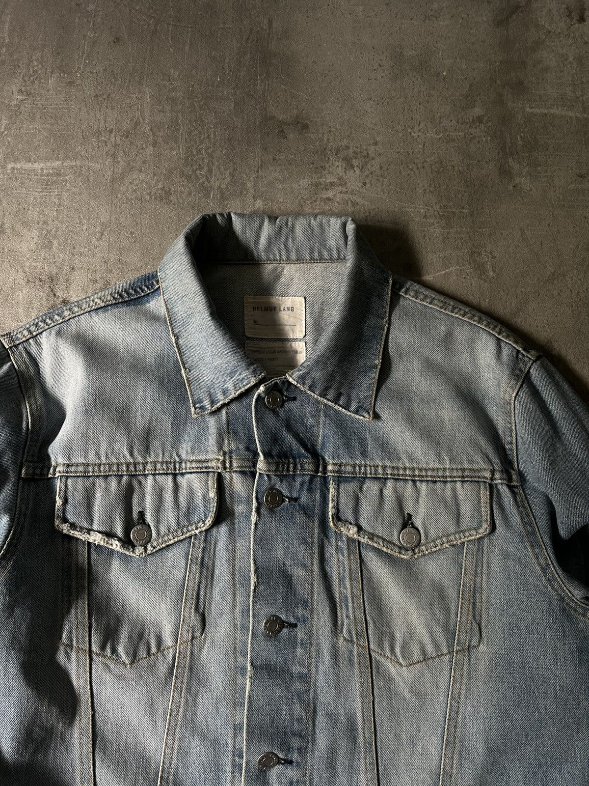 Helmut Lang Helmut Lang Vintage Clean Broken Denim 2 Pocket Jacket Size US M / EU 48-50 / 2 - 4 Thumbnail