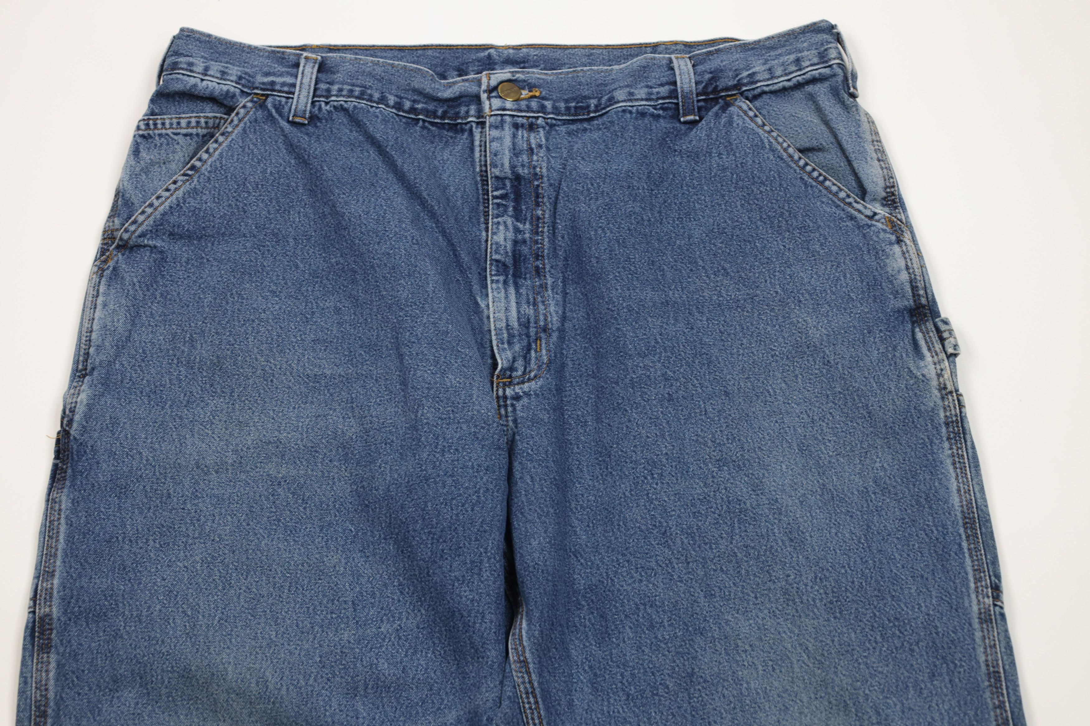 Carhartt Vintage Y2K Carhartt Spell Out Wide Leg Dungaree Jeans Size US 40 / EU 56 - 2 Thumbnail