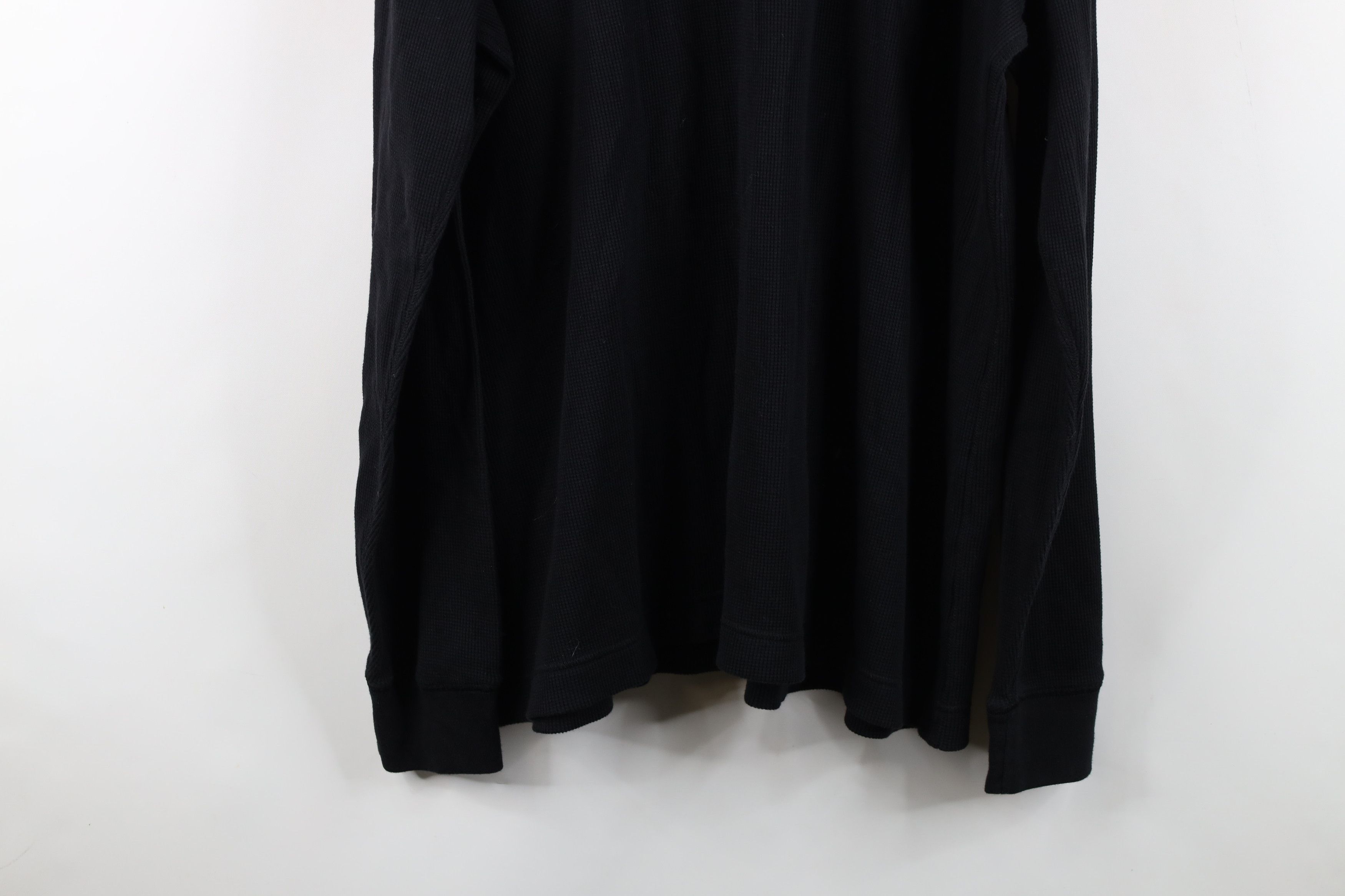 Vintage Vintage Streetwear Thermal Waffle Knit Henley T-Shirt Black Size US XXL / EU 58 / 5 - 14 Thumbnail