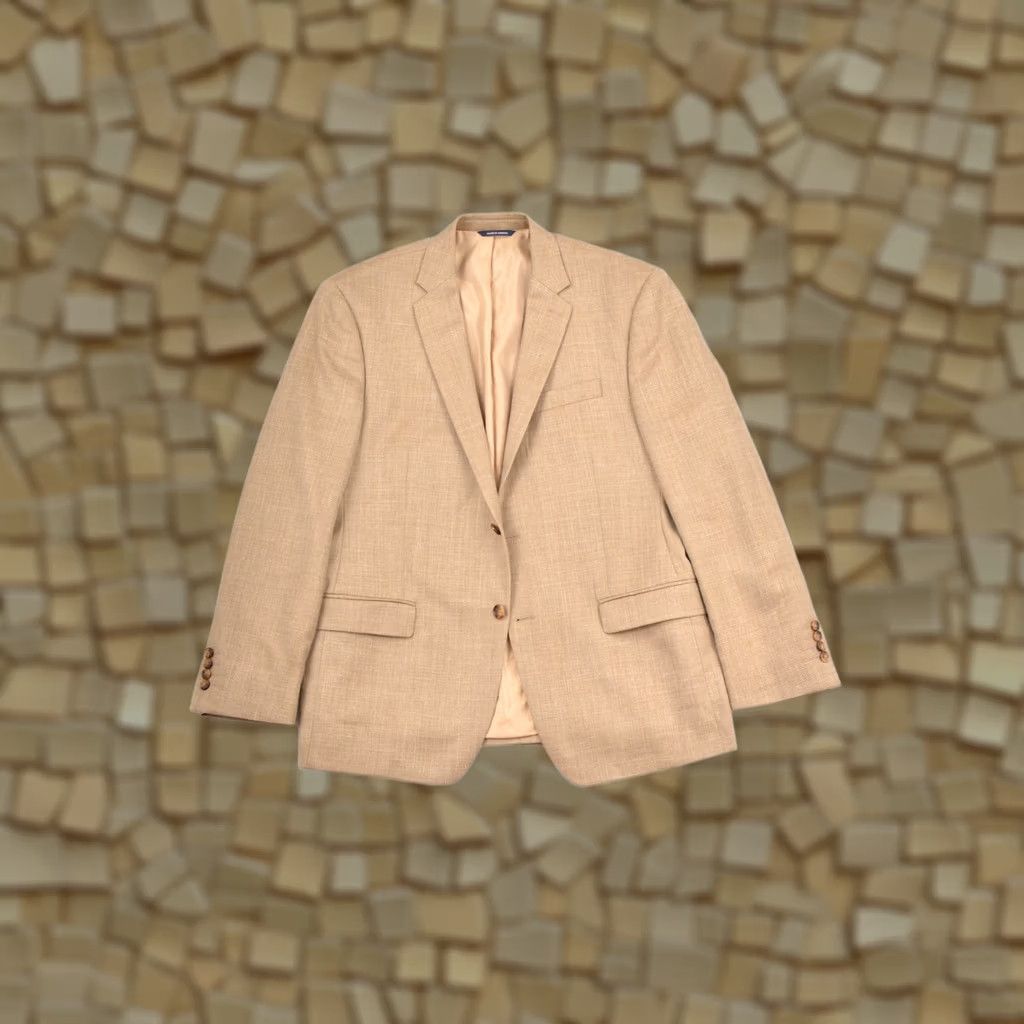 Ralph Lauren Ralph Lauren Blazer Wool Blend Herringbone Beige 44R Men Canada Made in Canada Size 44R Wool Blend Herringbone Blazer Mens Size 44R - 1 Thumbnail