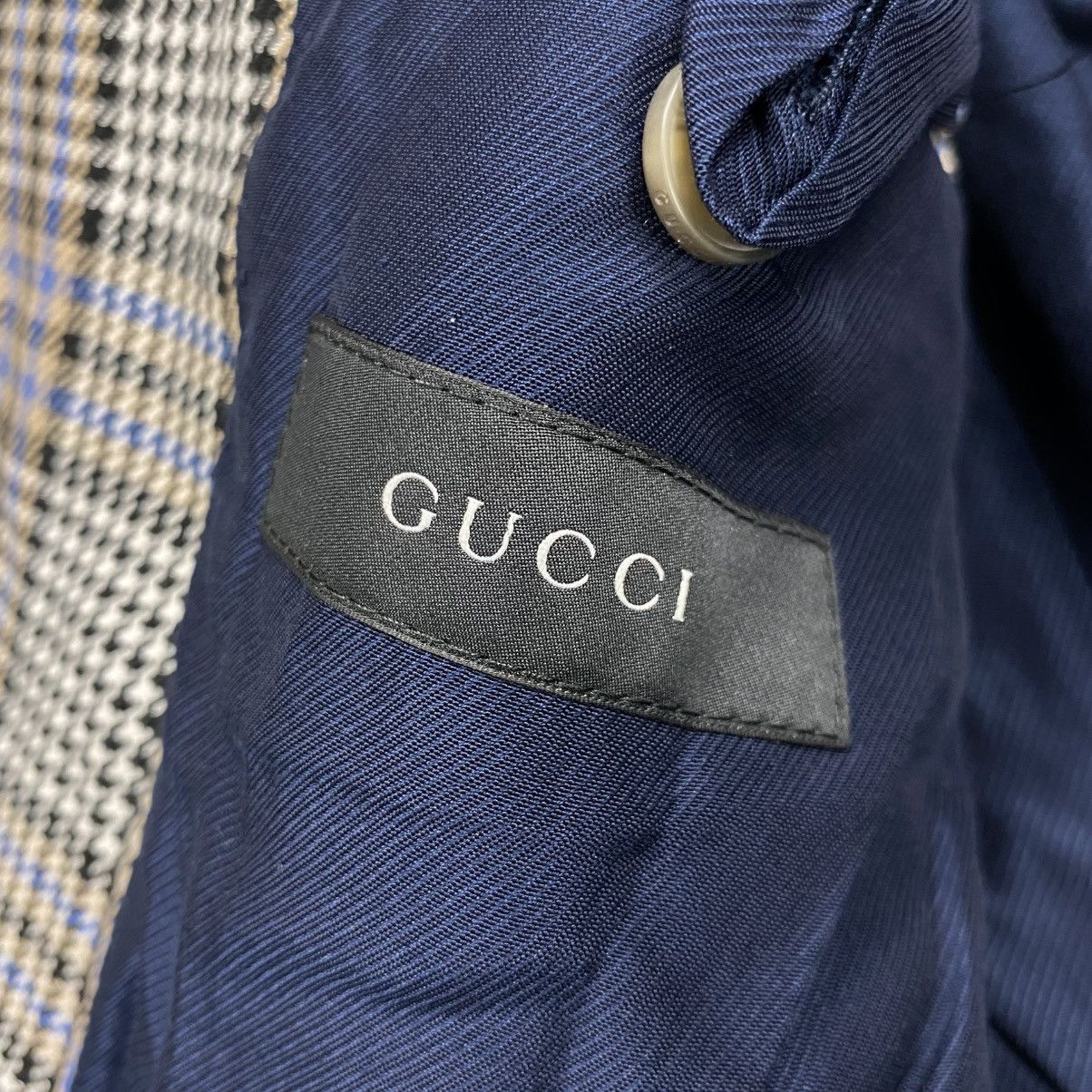 Gucci Tailored Houndstooth Tartan Blazer Size 48S - 5 Thumbnail