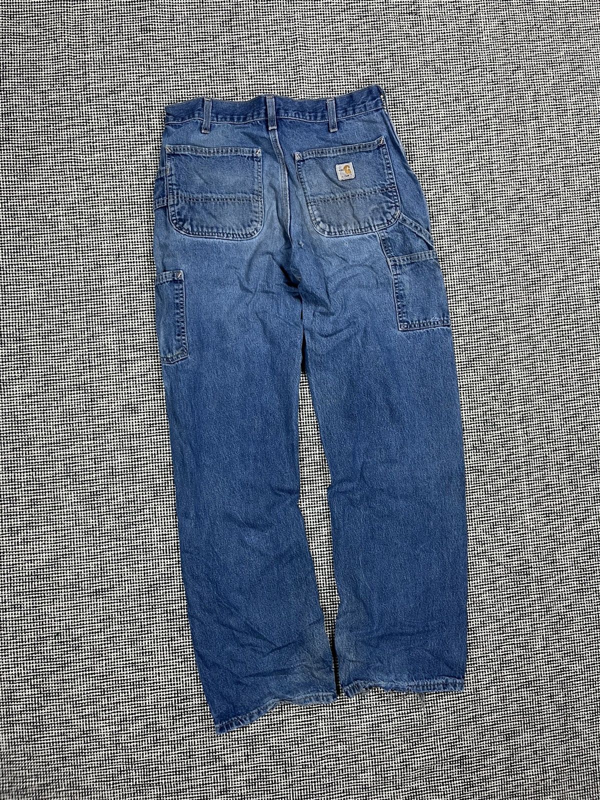 Carhartt × Vintage Light blue distressed baggy carhartt carpenter flame resist Size US 30 / EU 46 - 1 Thumbnail