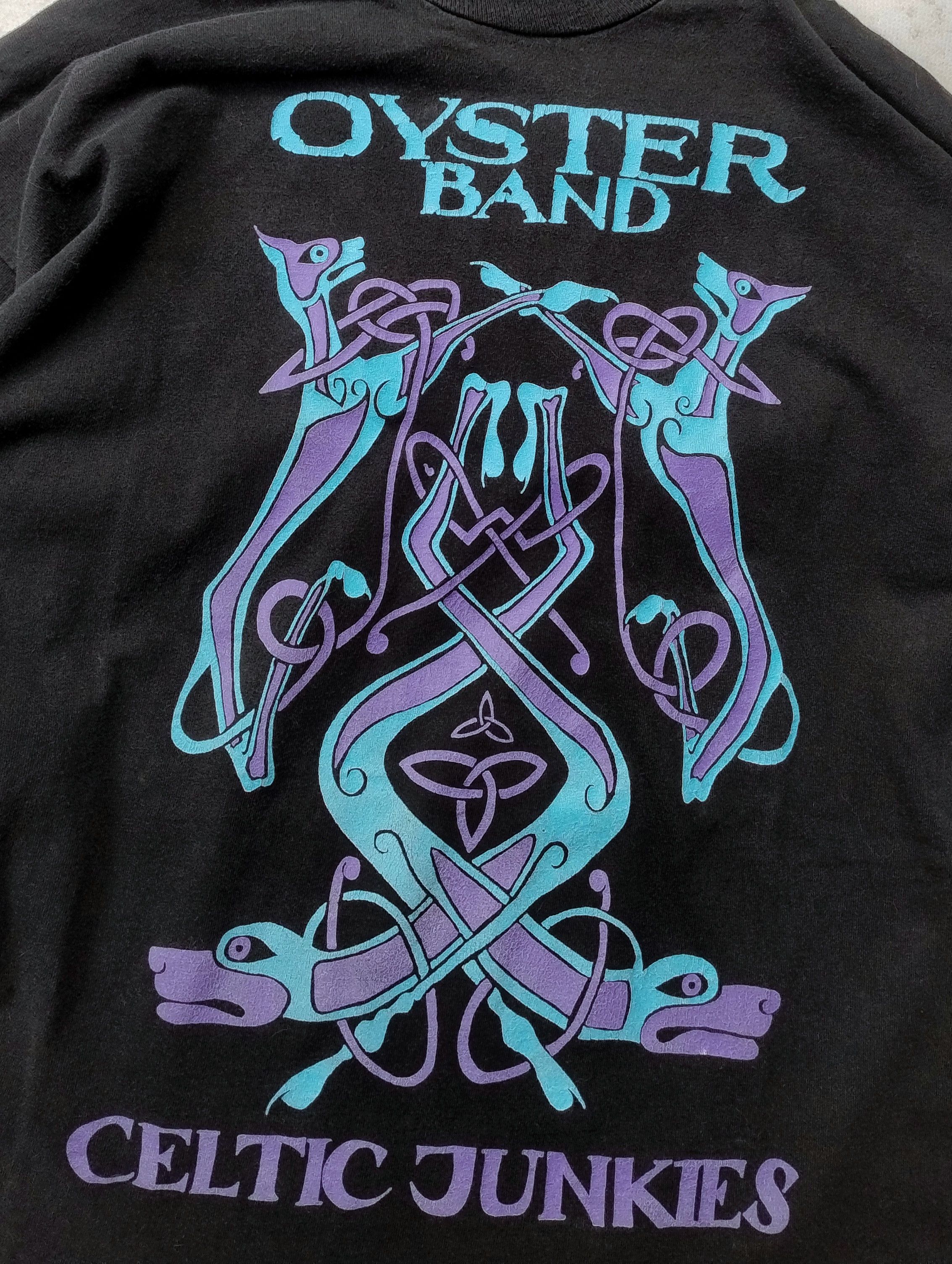 Band Tees vintage Oysterband Celtic Junkies 90s Screen Stars Ireland Size US XL / EU 56 / 4 - 2 Thumbnail