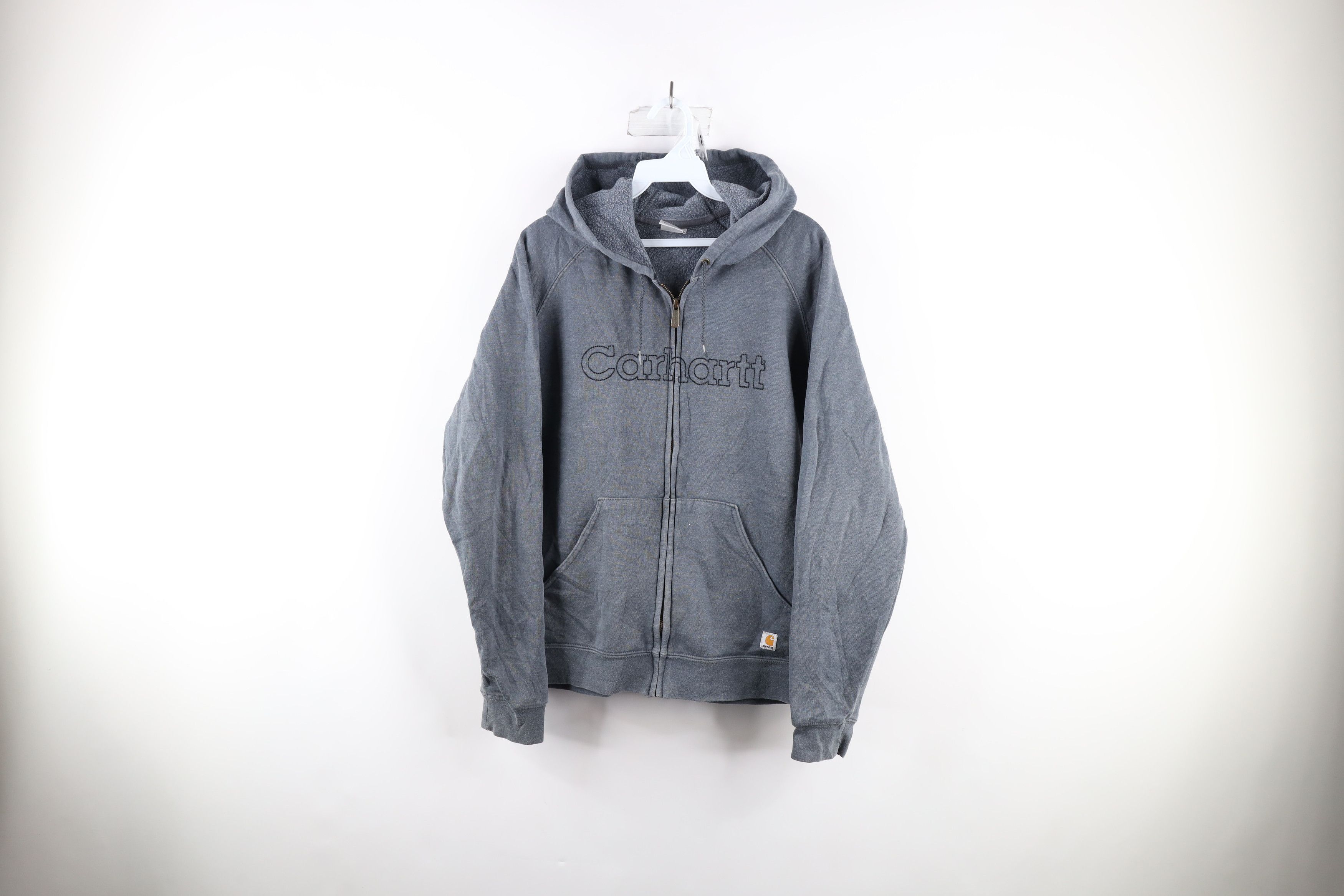 Vintage Carhartt Out Box Logo Full Zip Hoodie Sweatshirt