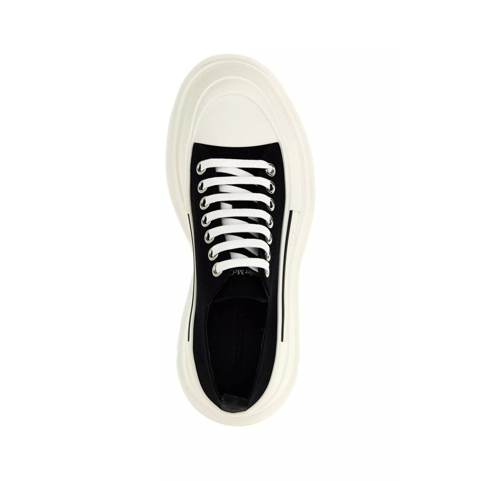 Alexander McQueen ALEXANDER MCQUEEN White/Black Sneakers New & Authentic (Men' Size US 7 / EU 40 - 2 Thumbnail