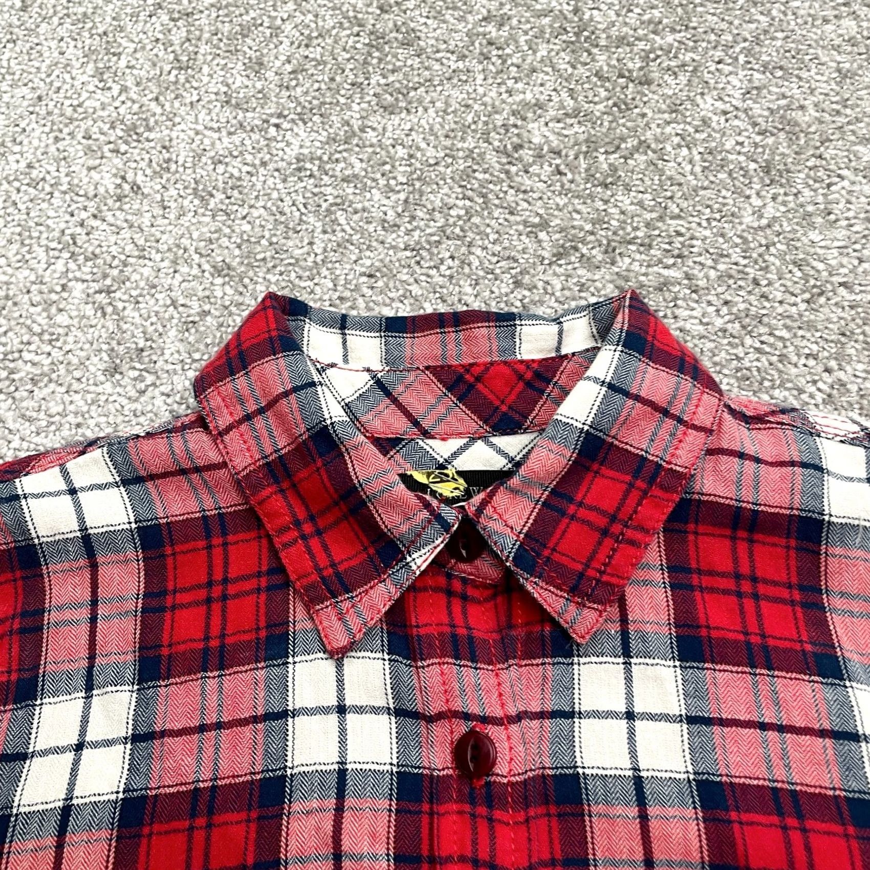 J.Crew J. Crew Shirt Womens 00 Red Plaid Flannel Button-Up Long Sleeve Cotton Casual Shirt Size XXS / US 00 / IT 34 - 3 Thumbnail