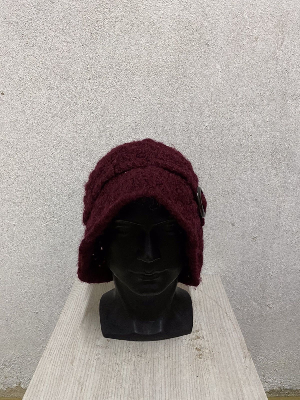 Japanese Brand × Vintage Japanese Brand Rare Design Knit Beanie Hat Size ONE SIZE - 2 Thumbnail