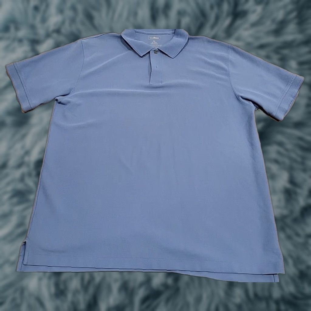 Vintage L.L. Bean Polo Shirt Blue XL Regular Men Short Sleeve Cotton 50" Chest 30" Length Polo Shirt Classic Outdoor Preppy Golf Mens Size US XL / EU 56 / 4 - 1 Thumbnail