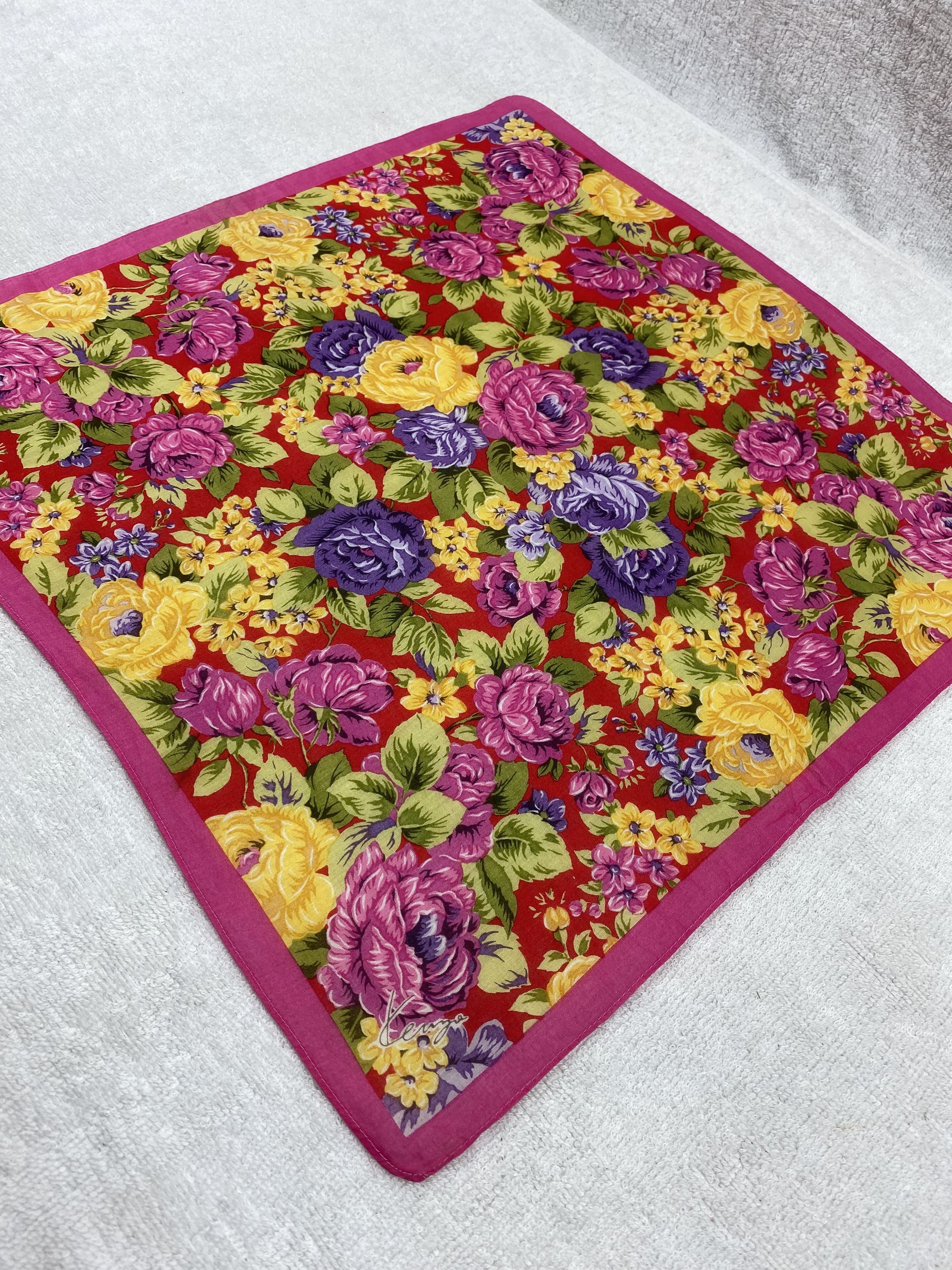 Kenzo Kenzo Floral Handkerchief / Bandana / Neckerchief Size ONE SIZE - 4 Thumbnail