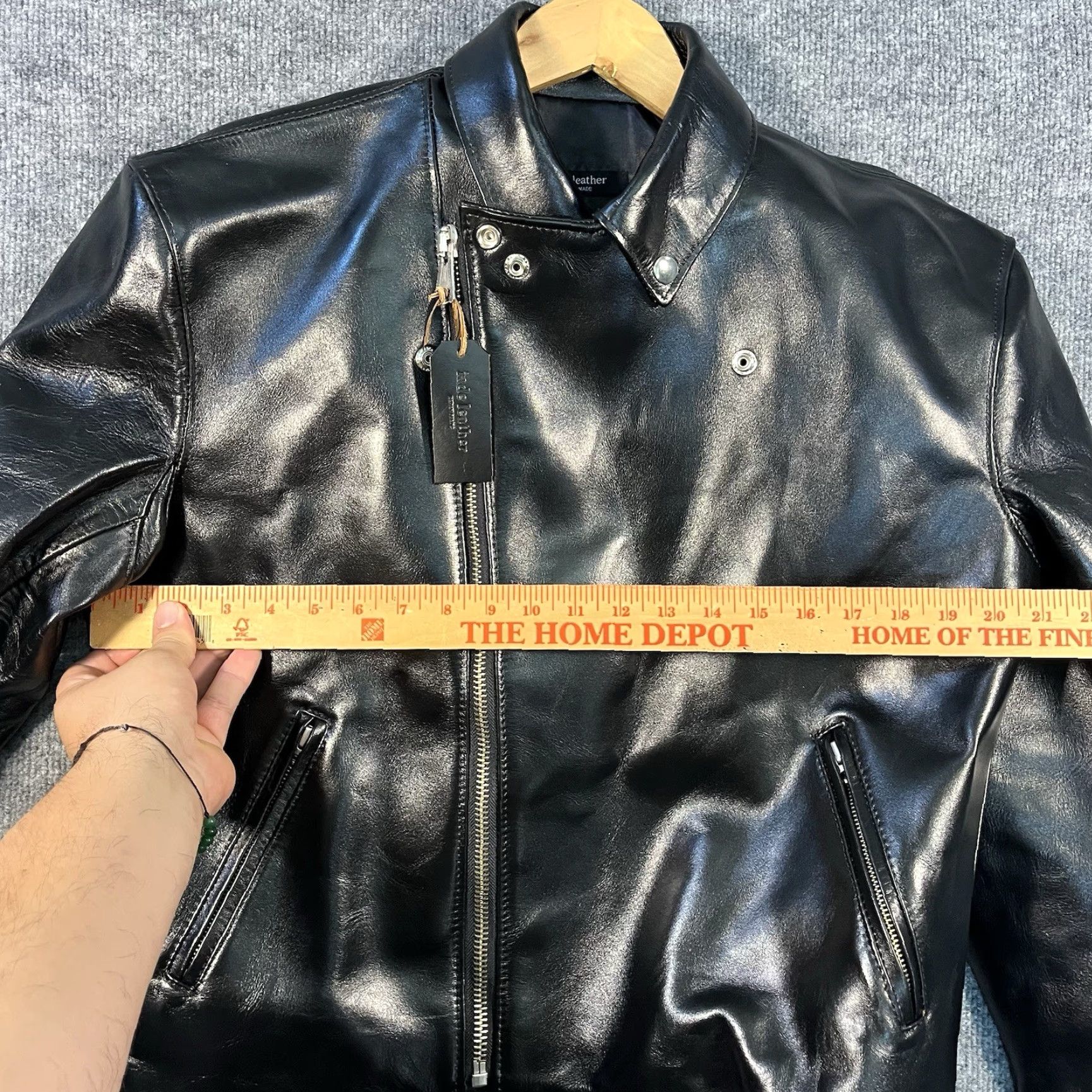 Vintage VINTAGE Iade Japan Made Leather Jacket Medium M Black Motorcycle Zip Full Zip Collared Zipped Pockets Men Size US M / EU 48-50 / 2 - 4 Thumbnail
