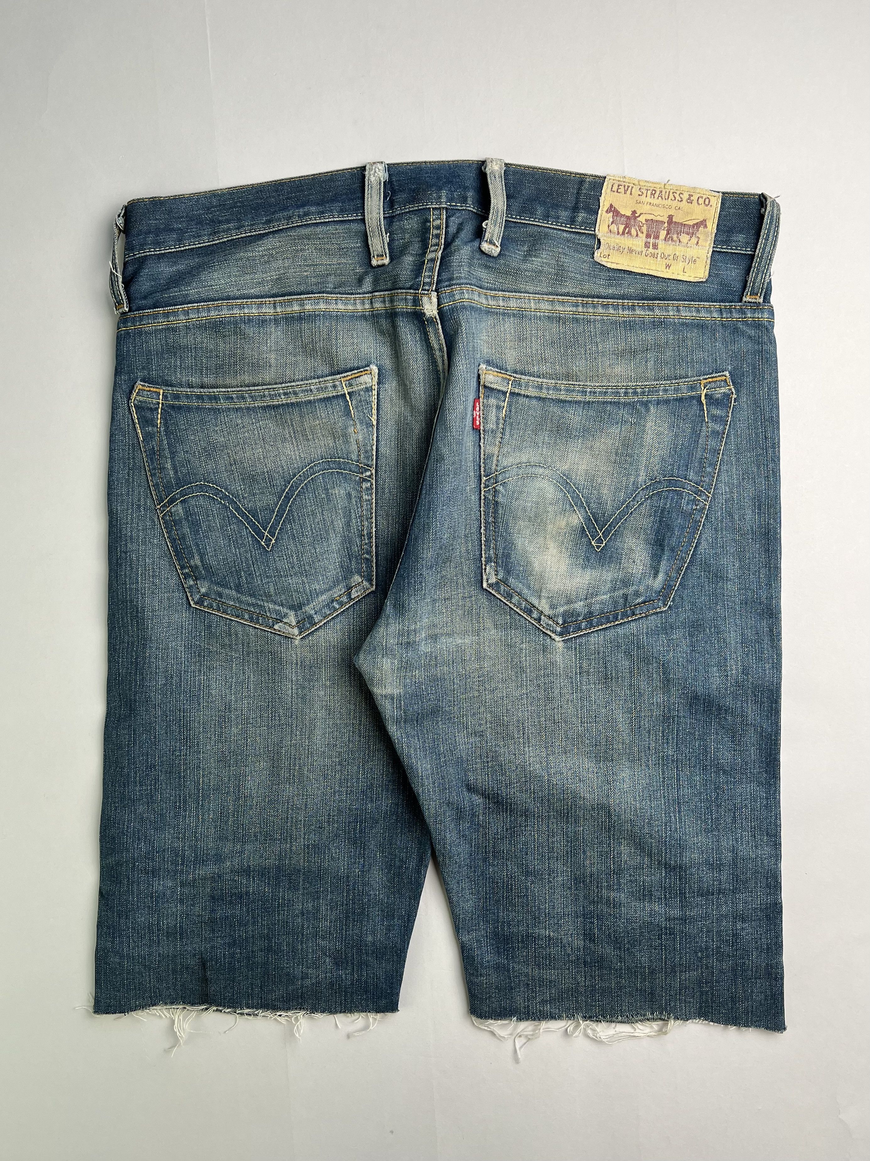 Levi's Levis 504 Jeans Shorts Light Blue Wash W33 Size US 33 - 7 Thumbnail