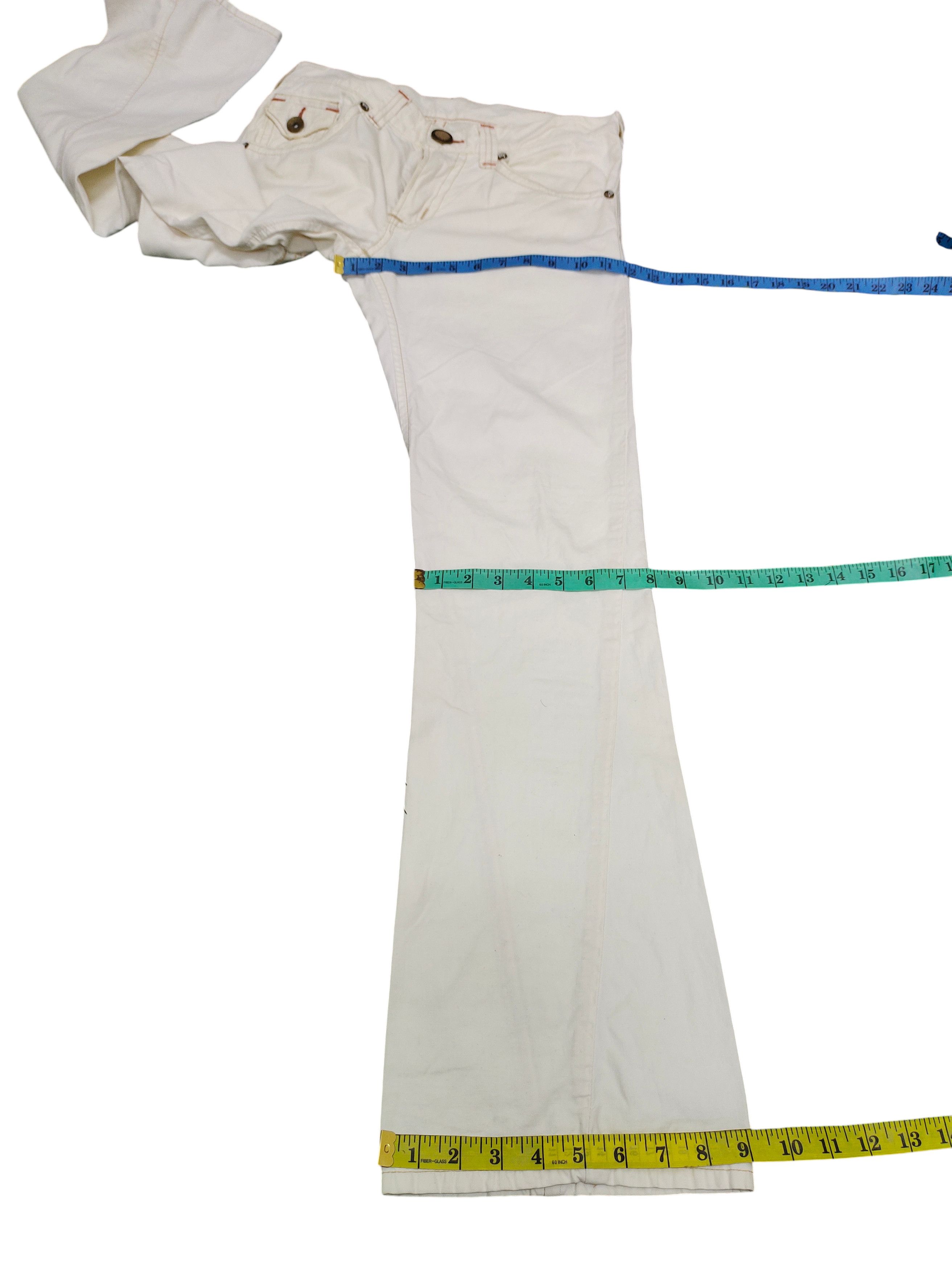 If Six Was Nine Flare Jeans Edwin Blue Trip White Denim Bootcut BT5012 Size US 30 / EU 46 - 17 Thumbnail
