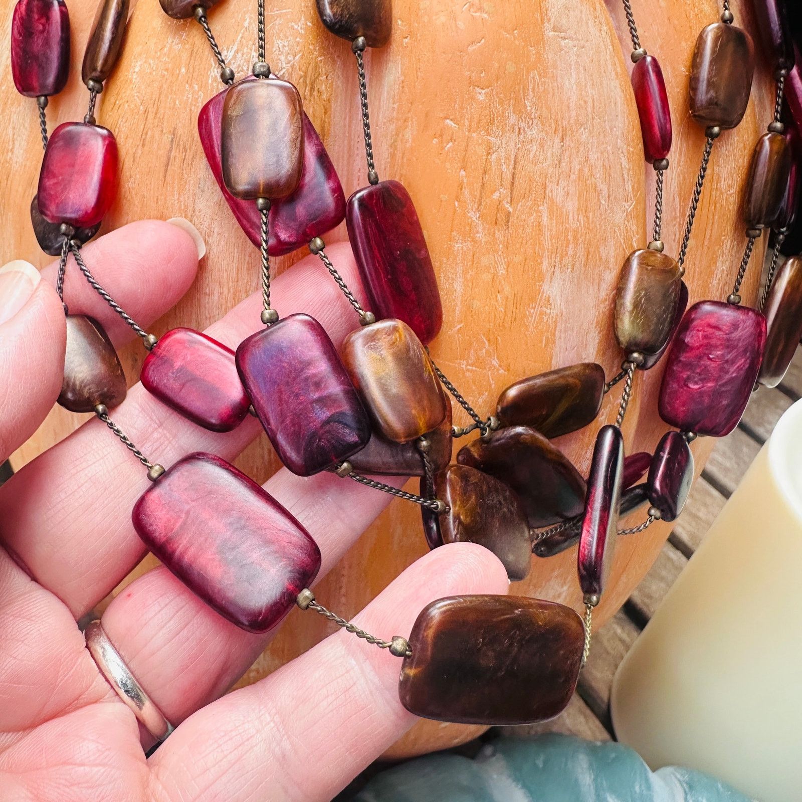 Chicos Chico's Multi Stand Lucite Statement Necklace Size ONE SIZE - 5 Thumbnail