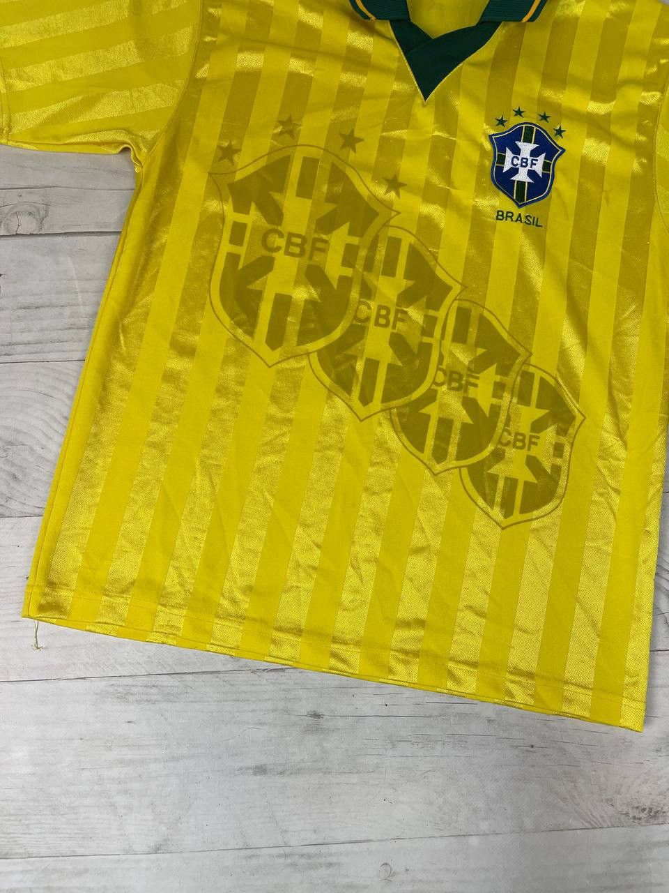 Vintage Vintage Retro Brazil 1994 1996 Home Shirt Soccer Jersey Size US L / EU 52-54 / 3 - 3 Thumbnail