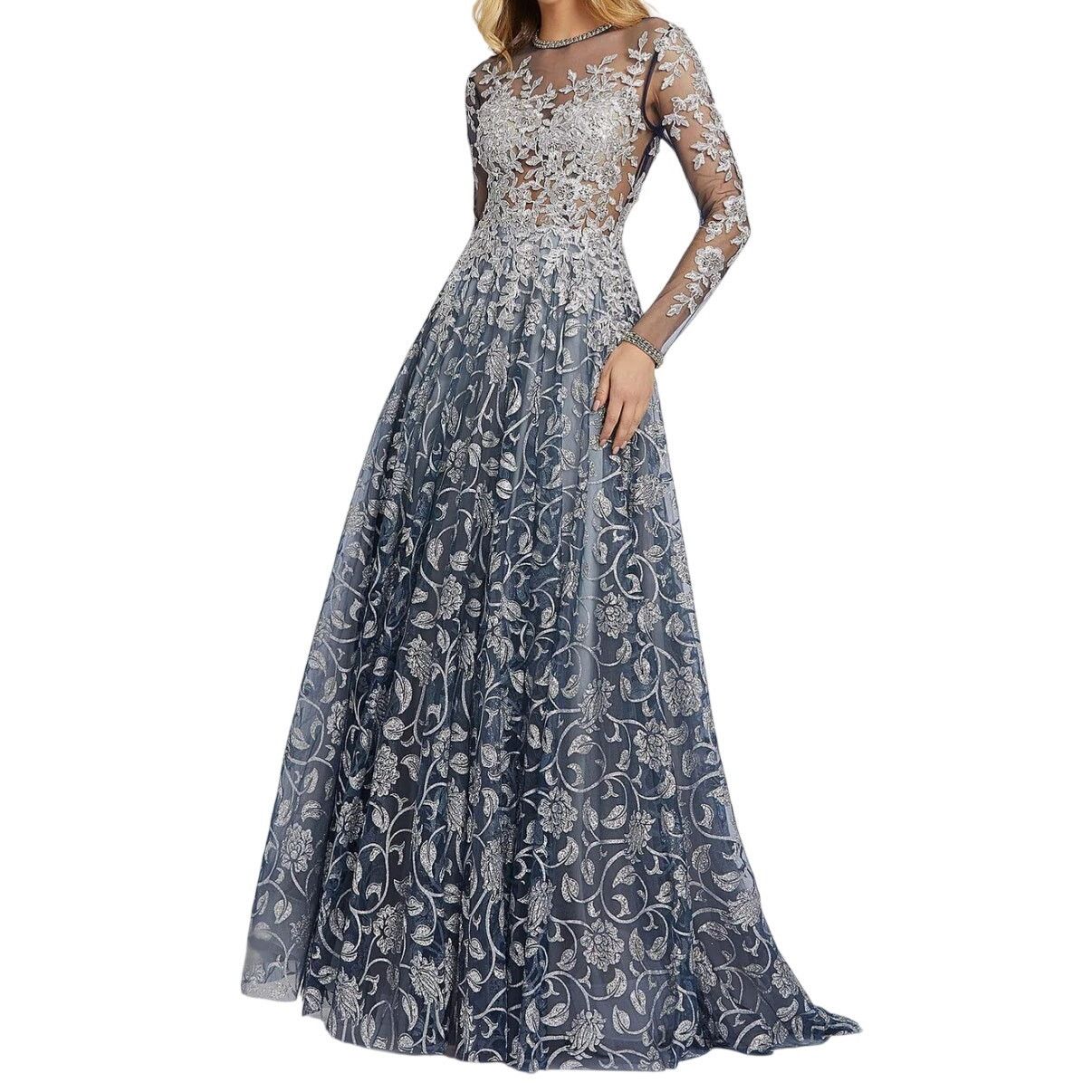 Mac Duggal Mac Duggal Manhattan Floral Embroidered A-Line Gown Size M / US 6-8 / IT 42-44 - 1 Thumbnail