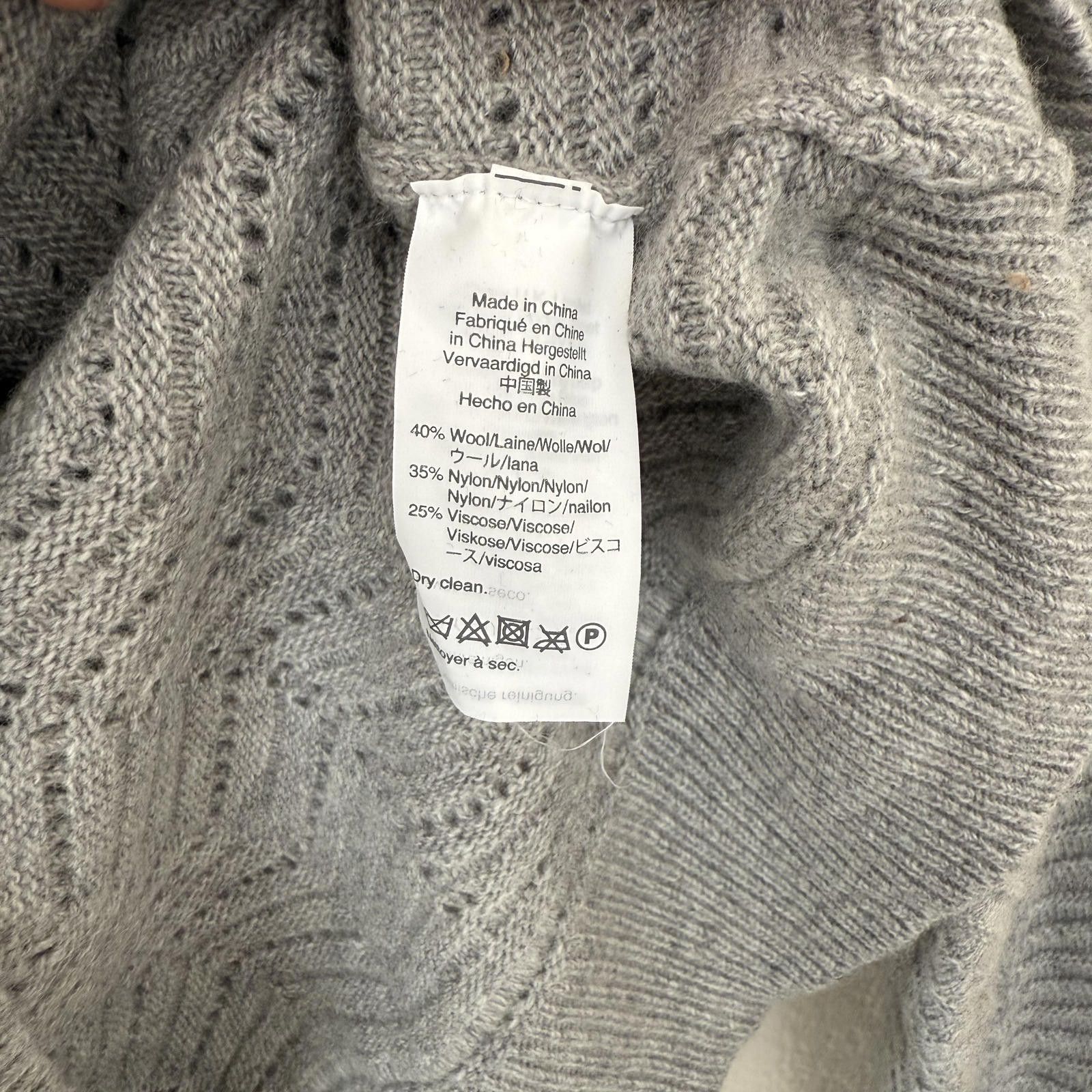 J.Crew J-Crew Sweater Women's L Grey Knit Wool Size L / US 10 / IT 46 - 3 Thumbnail