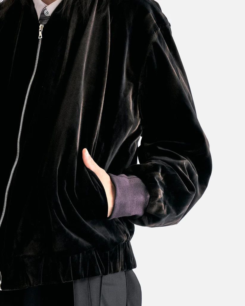 JiyongKim o1s1v1r1oon0925 Bleached Velvet Shawl Collar Bomber in Black Size US M / EU 48-50 / 2 - 7 Thumbnail