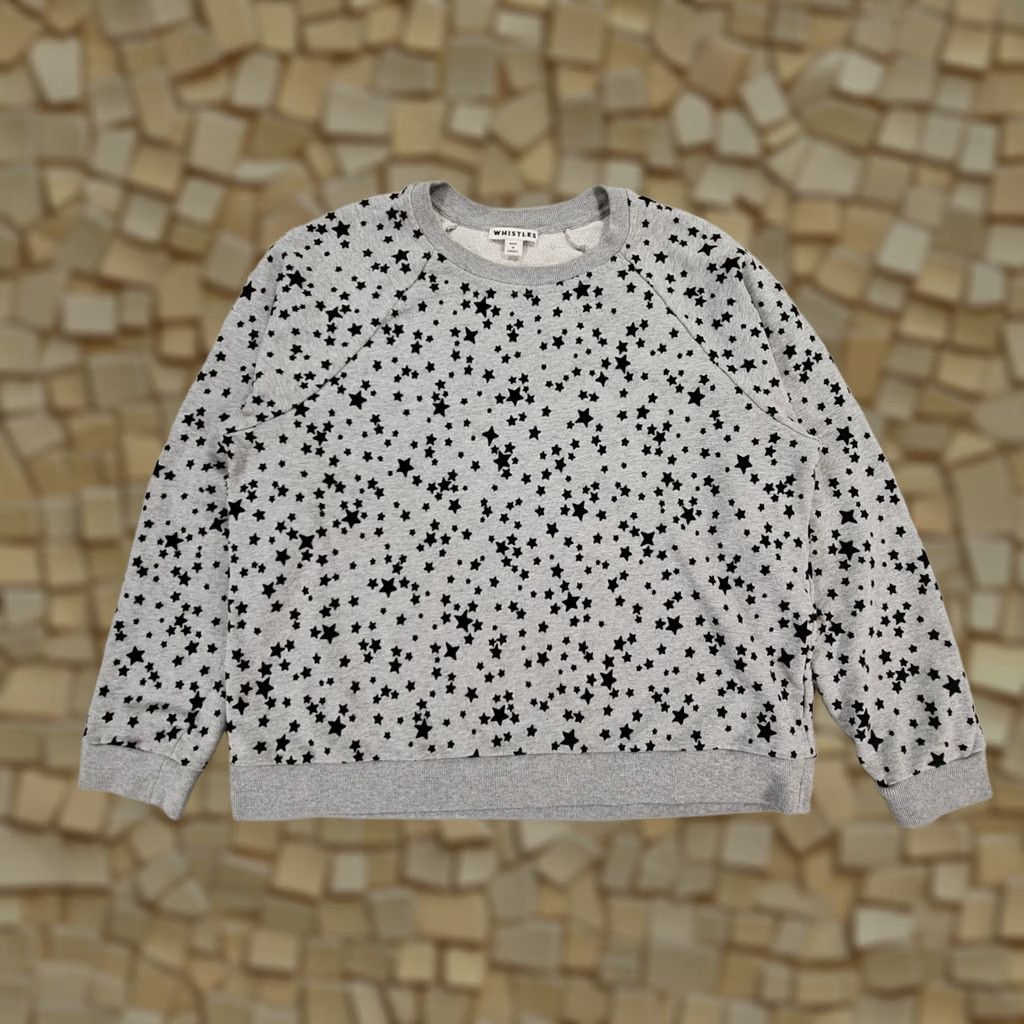 Whistles Whistles Womens Sweatshirt Grey Medium Long Sleeve Star Print Cotton Pullover Size M / US 6-8 / IT 42-44 - 1 Thumbnail