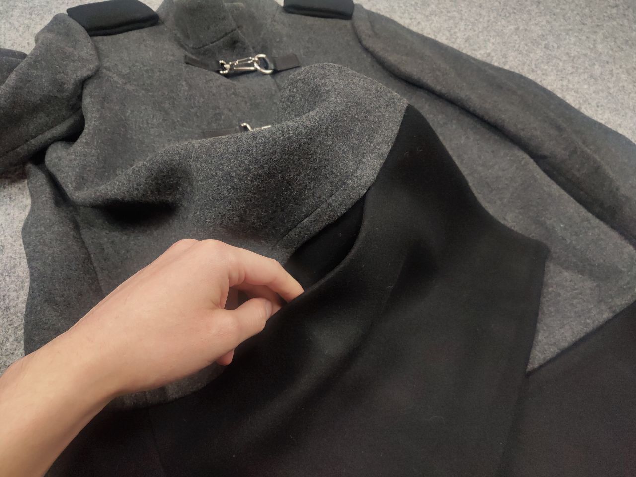 Maje Maje Peacoat Loose-fitting coat textured wool blend Jacket Size M / US 6-8 / IT 42-44 - 9 Thumbnail