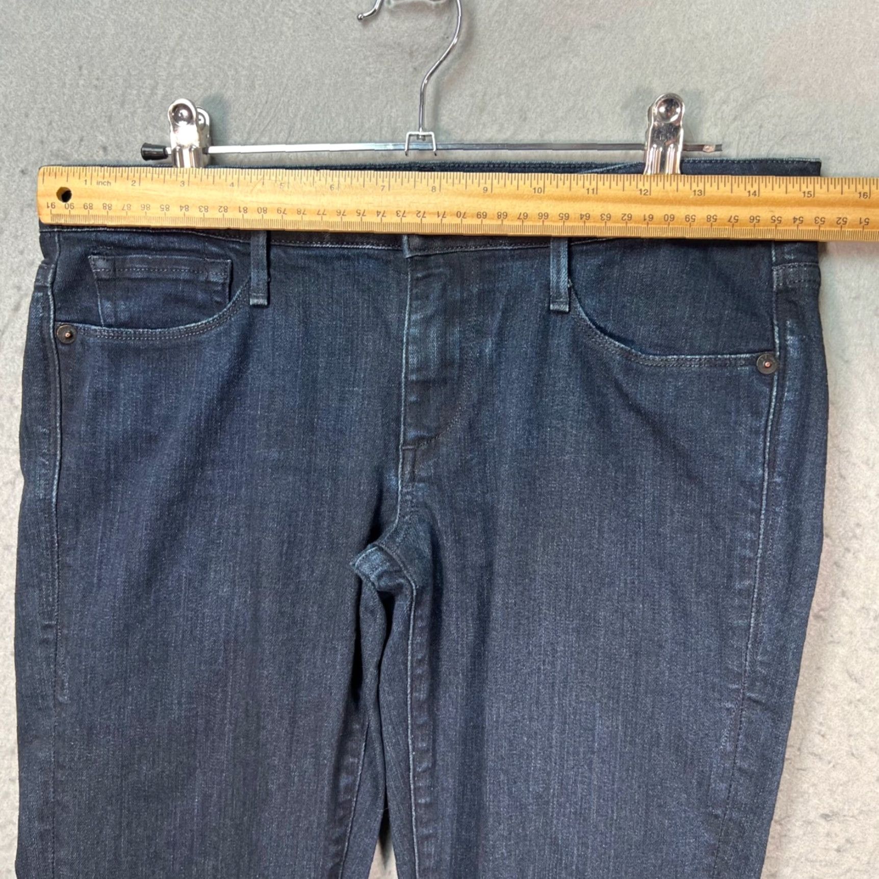 Denime Earnest Sewn Womens Jeans Harlan Dark Wash Skinny 27 Inseam 30 Inseam Denim 5-Pocket Design blue Size 27" / US 4 / IT 40 - 6 Thumbnail