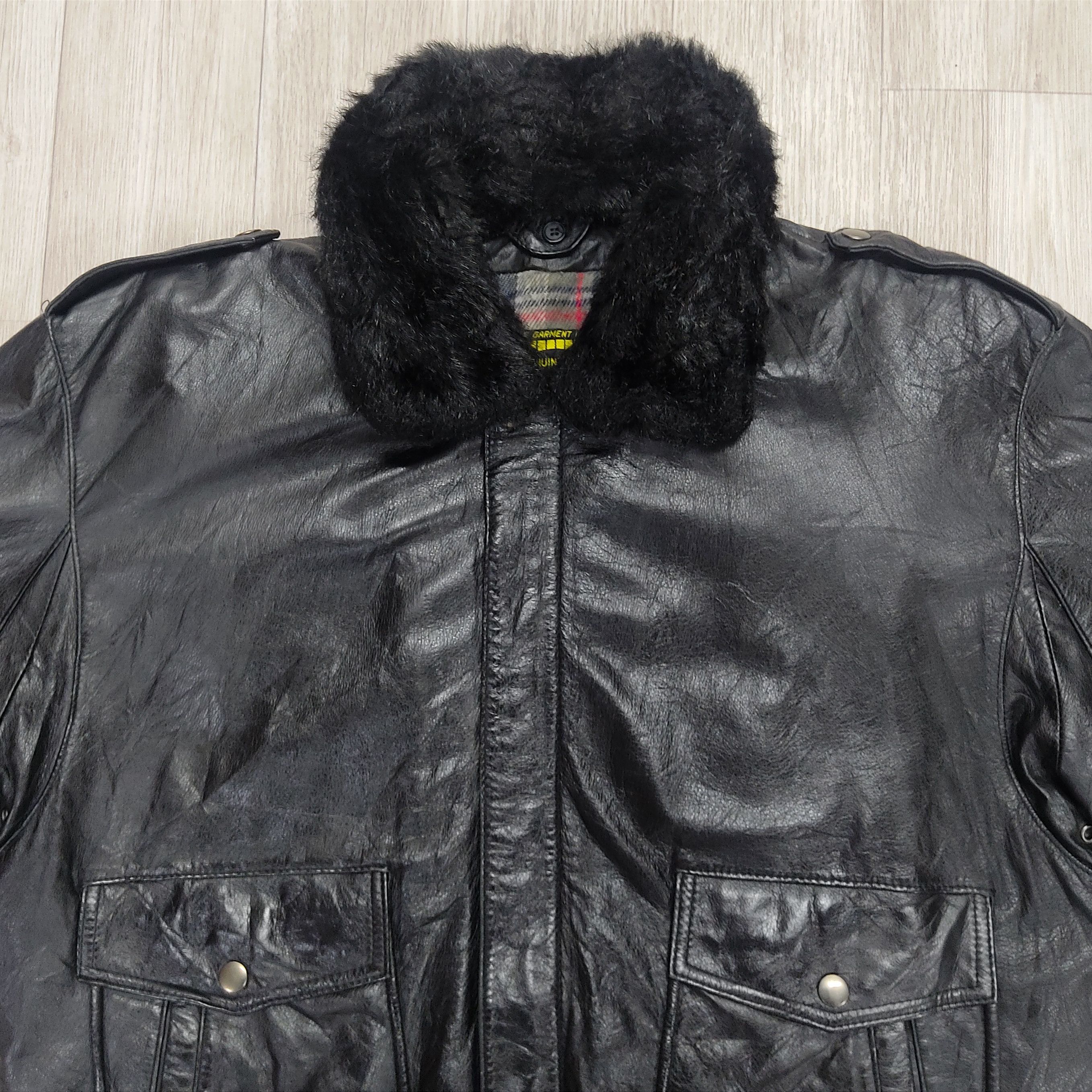Genuine Leather US AIR FORCE Aviator Bomber Cowhide Leather Jacket Size US XL / EU 56 / 4 - 4 Thumbnail