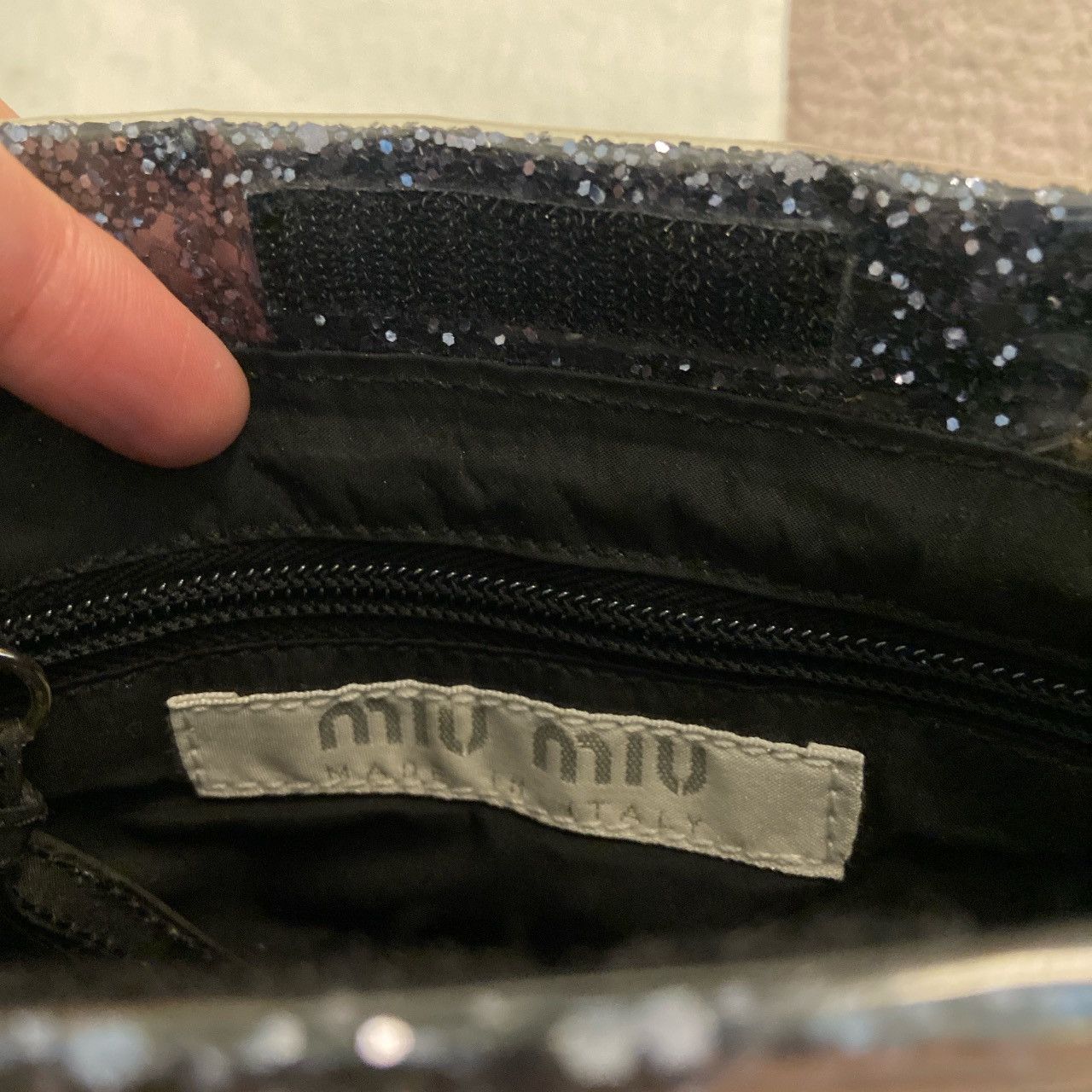 Miu Miu Miu Miu AW1998 collectors handbag in silver glitter Size ONE SIZE - 2 Thumbnail