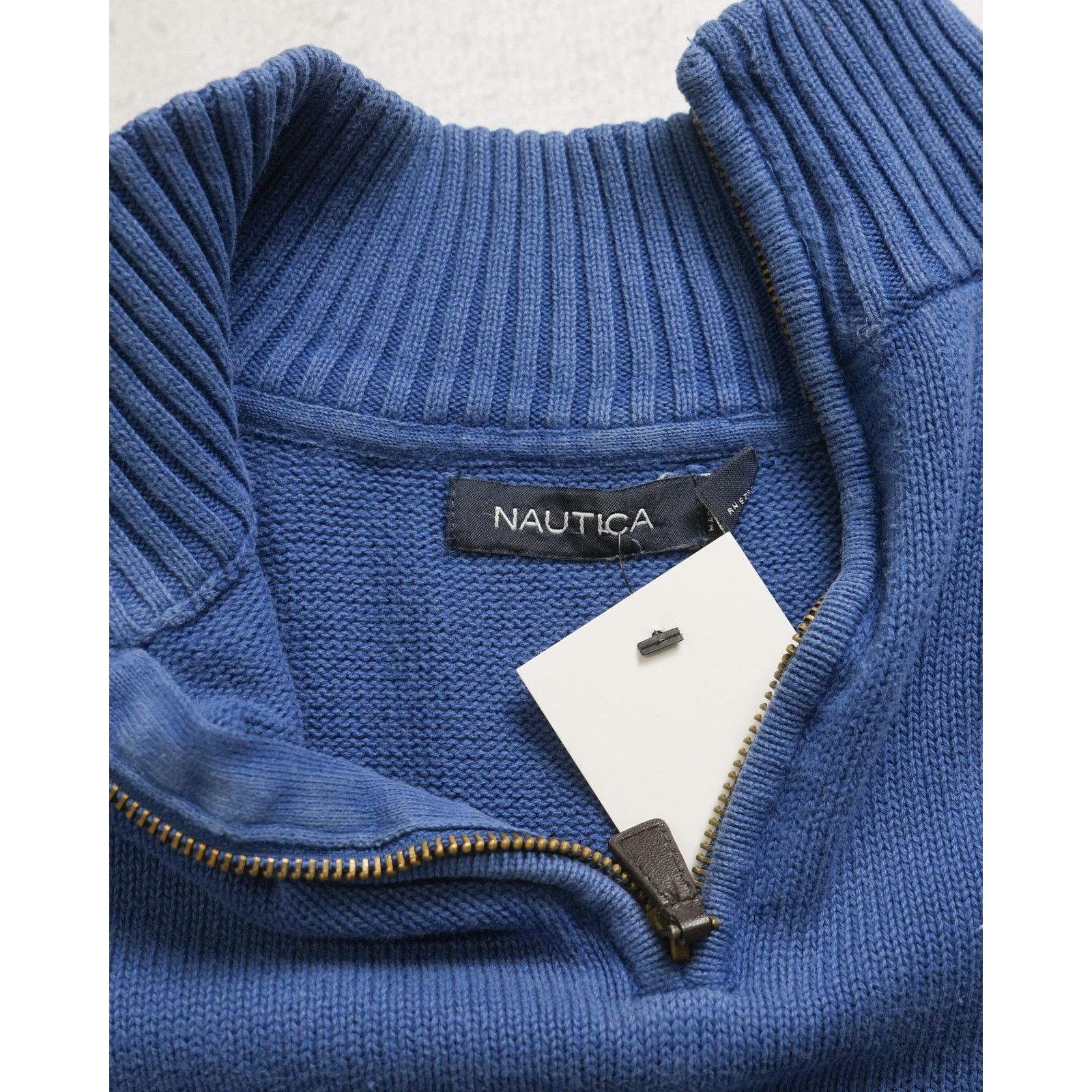 Nautica Vintage 90s Nautica Blue 1/4 Zip Sweater - Men's 2XL Size US XXL / EU 58 / 5 - 3 Thumbnail