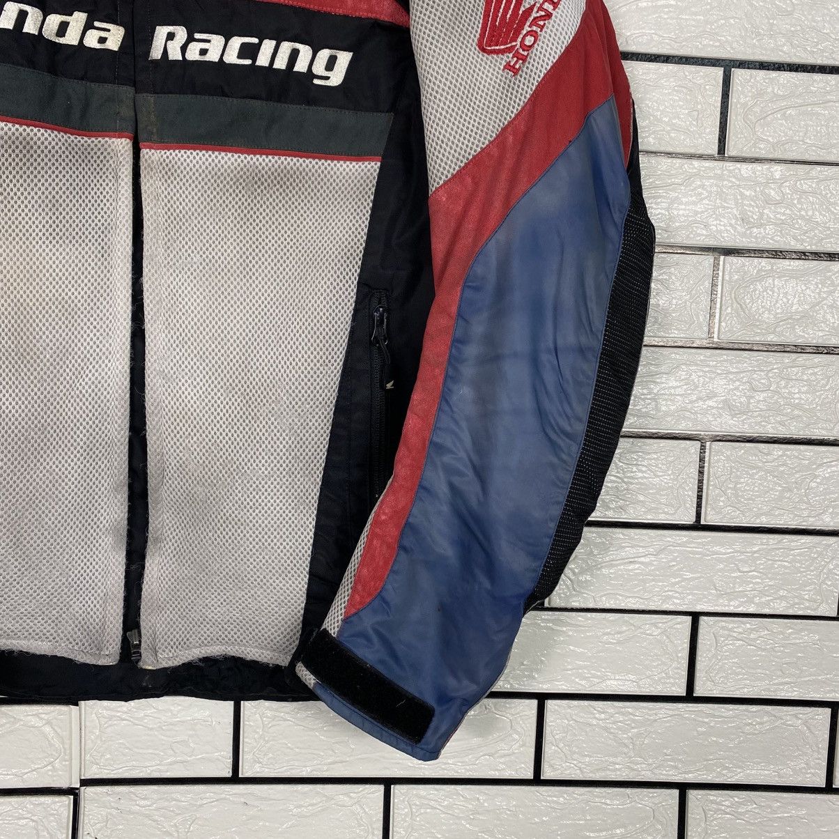 Honda 📌Vintage Biker Jacket Racing Honda Full Patches Big Logo Size US L / EU 52-54 / 3 - 6 Thumbnail