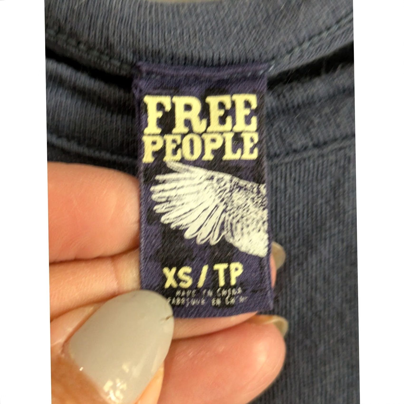 Free People Free People Blouse Womens XS Crew Neck Short Sleeve Front Pocket Oversized Gray Size XS / US 0-2 / IT 36-38 - 3 Thumbnail