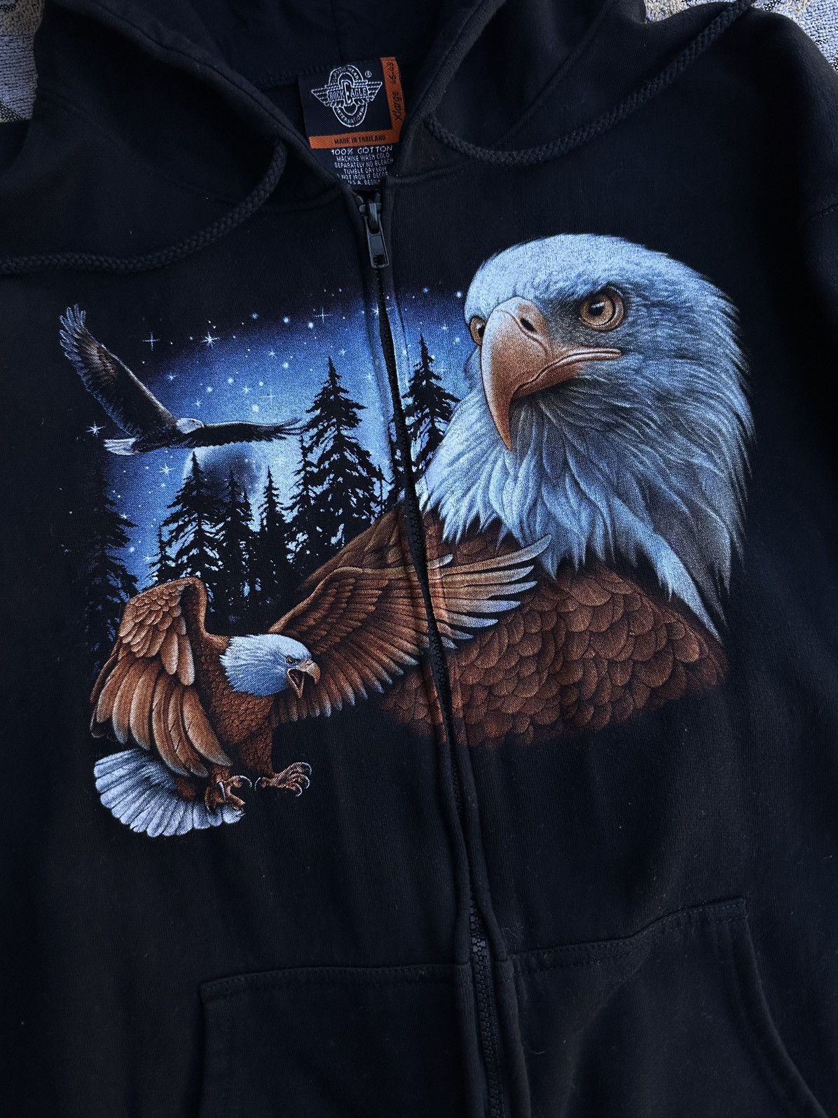 American Eagle Outfitters × Vintage Rock Eagle vintage zip hoodie, sze XL Size US XL / EU 56 / 4 - 4 Thumbnail