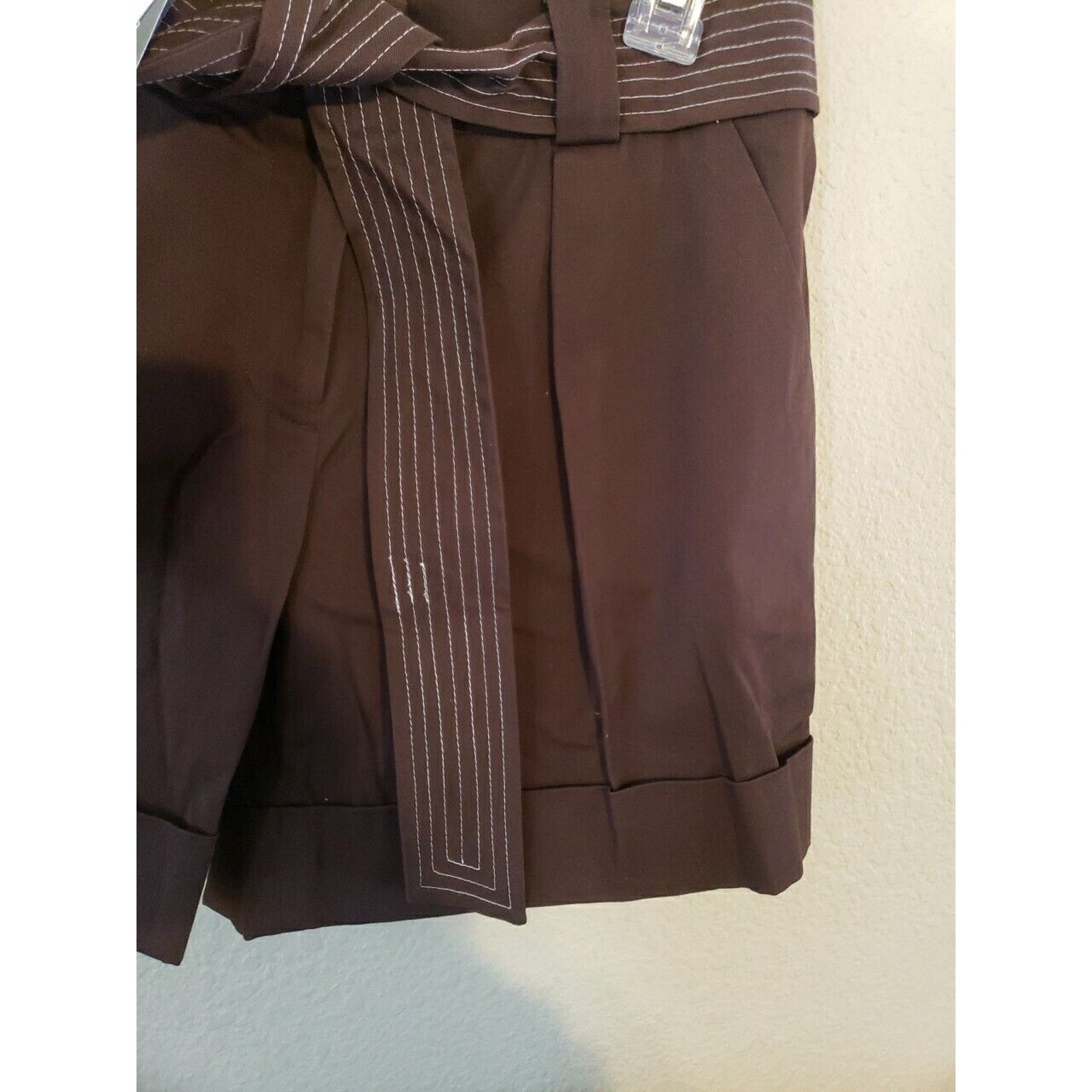Other Chelsea Theodore Womens Size 6 Brown High Rise Shorts Size 28" / US 6 / IT 42 - 7 Thumbnail