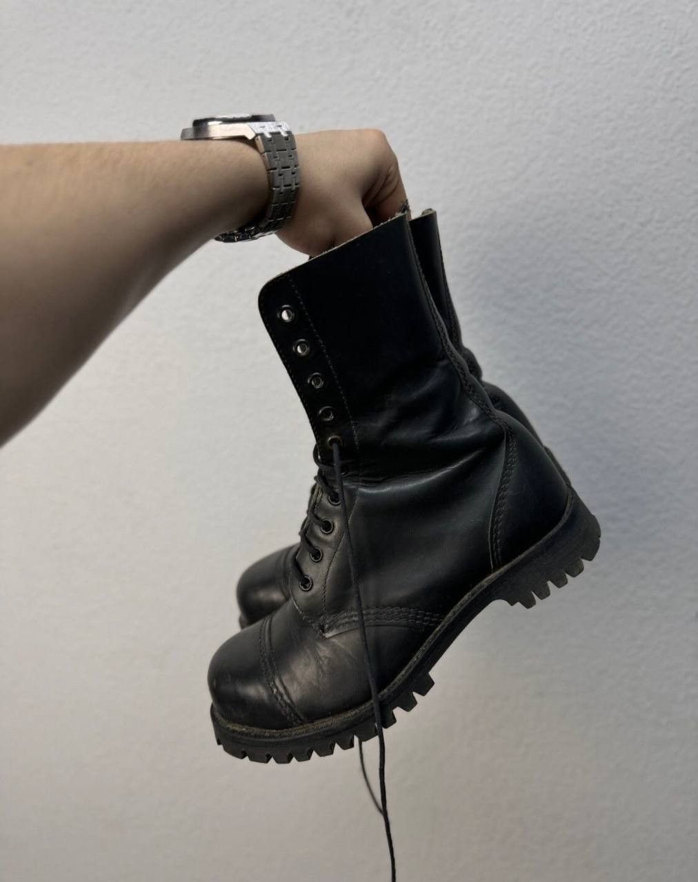 Vintage Leather Platform Punk Boots Undercover Flame Rare Opium Size US 7 / EU 40 - 4 Thumbnail