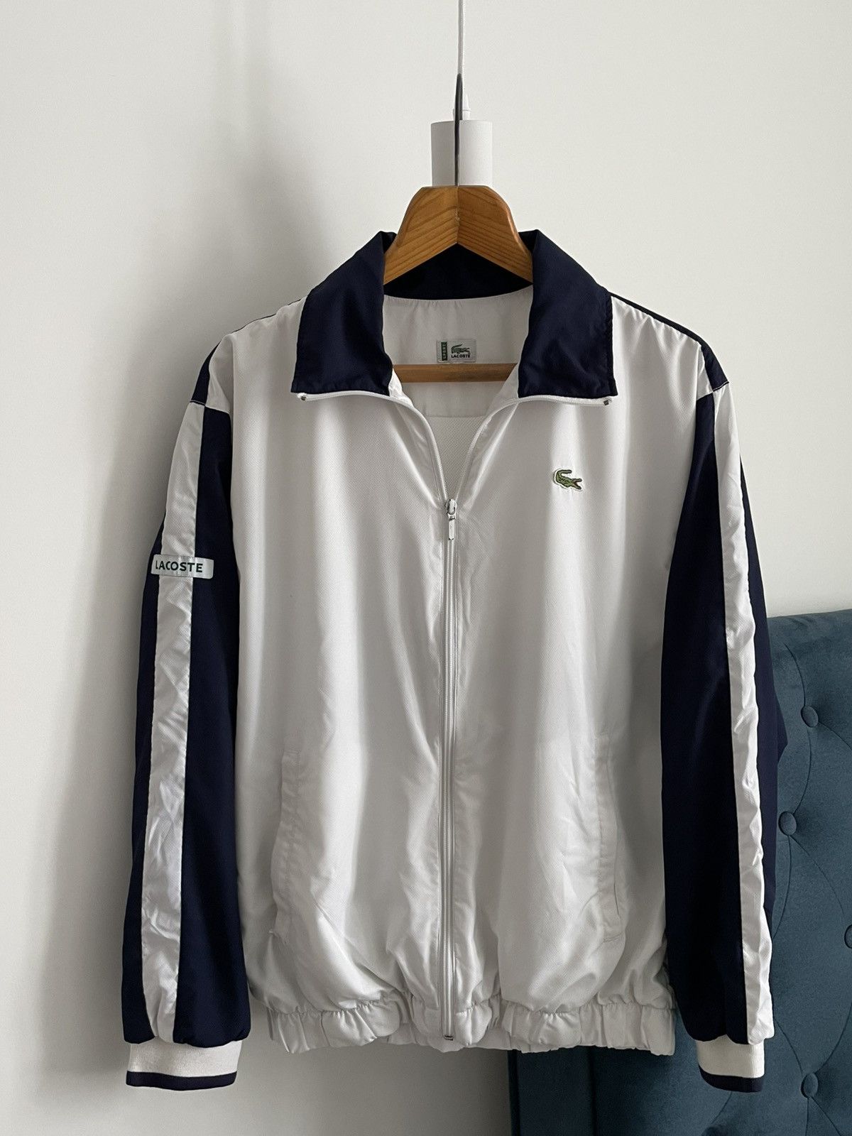 Lacoste Vintage 90’s Lacoste Sport Track Jacket White Y2K RARE Size US L / EU 52-54 / 3 - 1 Thumbnail